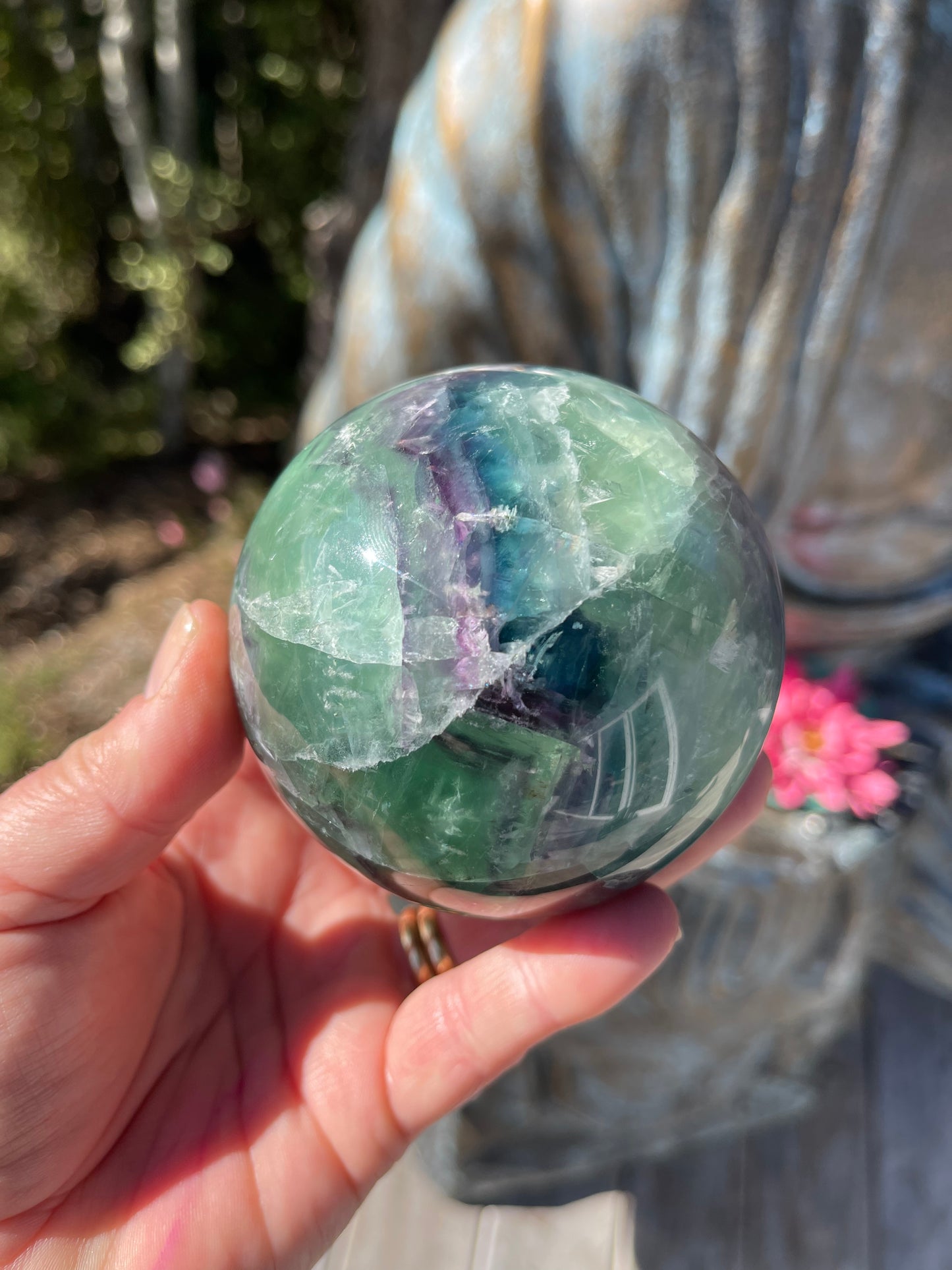 Rainbow Fluorite Sphere