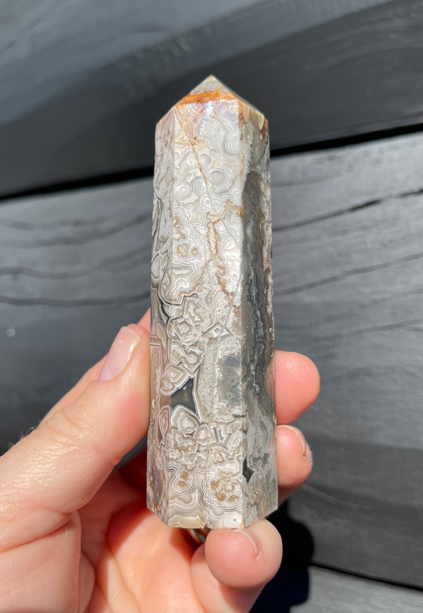 Crazy Lace Agate Tower, Mexican