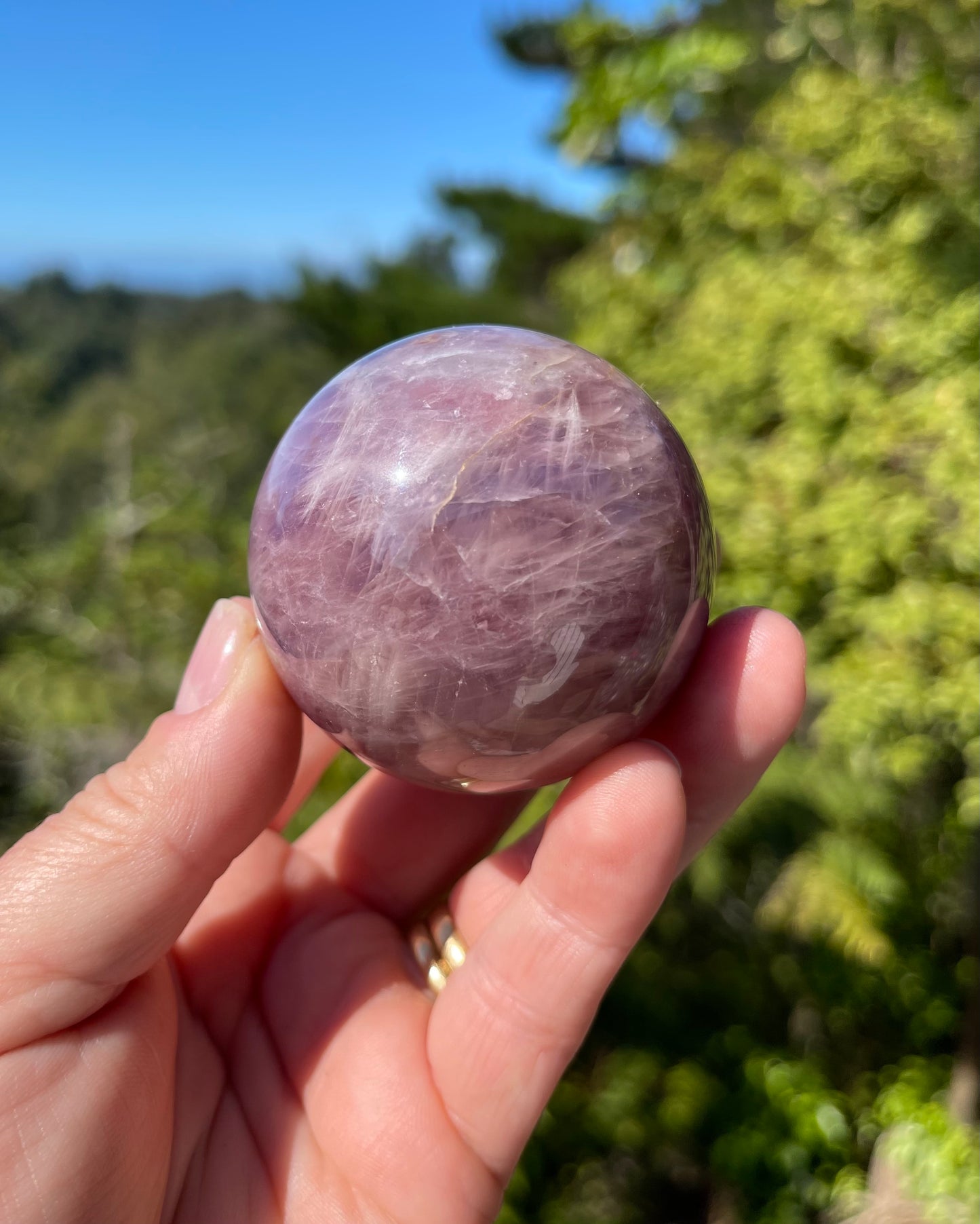 Lavender Rose Quartz Sphere