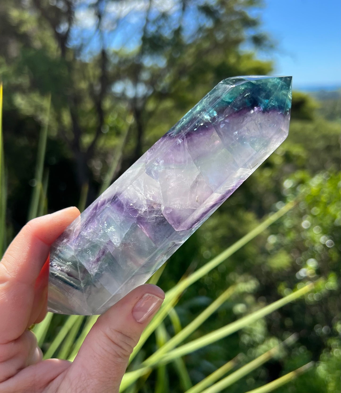 Rainbow Fluorite Double Terminated Point