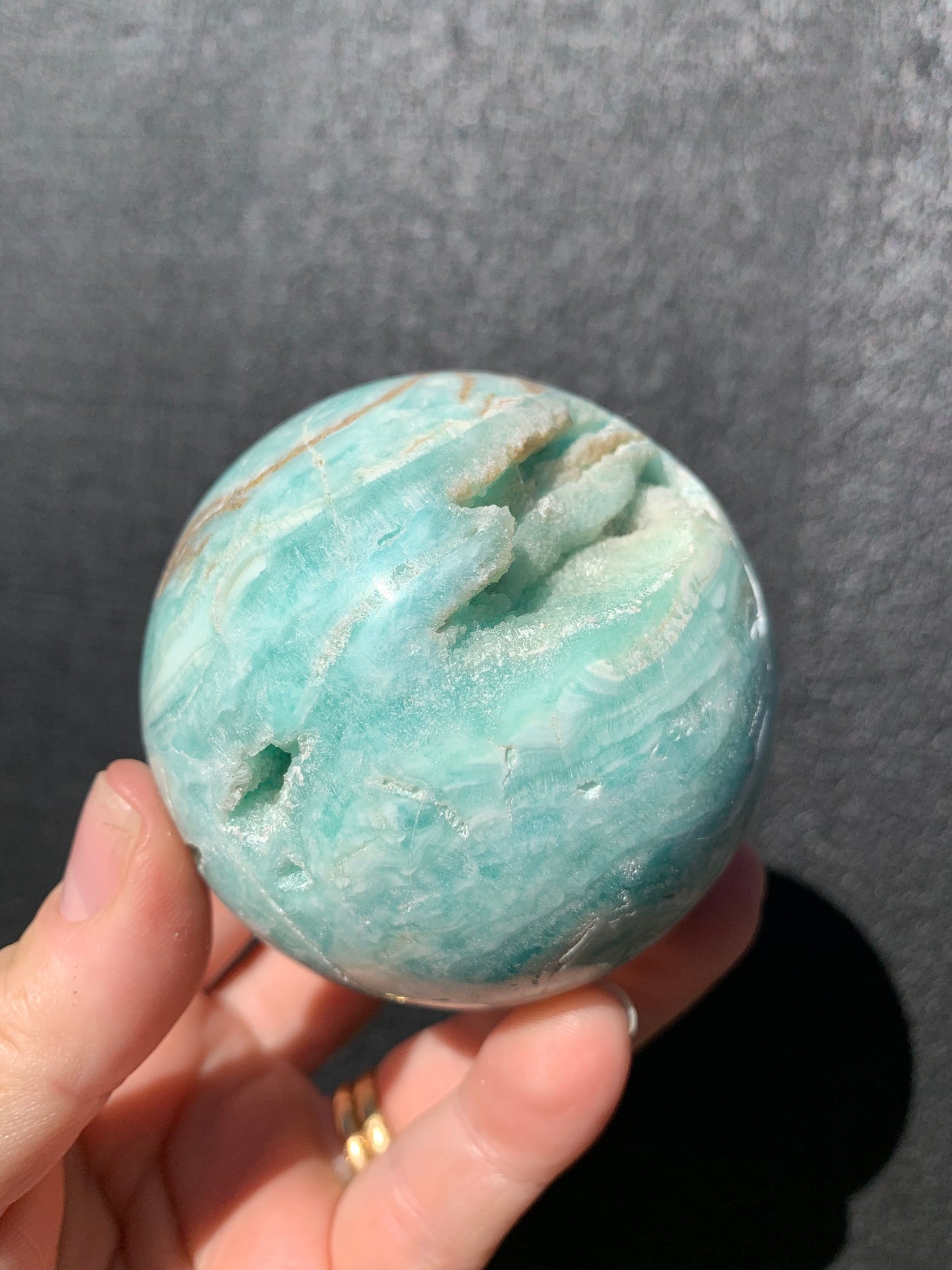 Blue Calcite/Aragonite Sphere