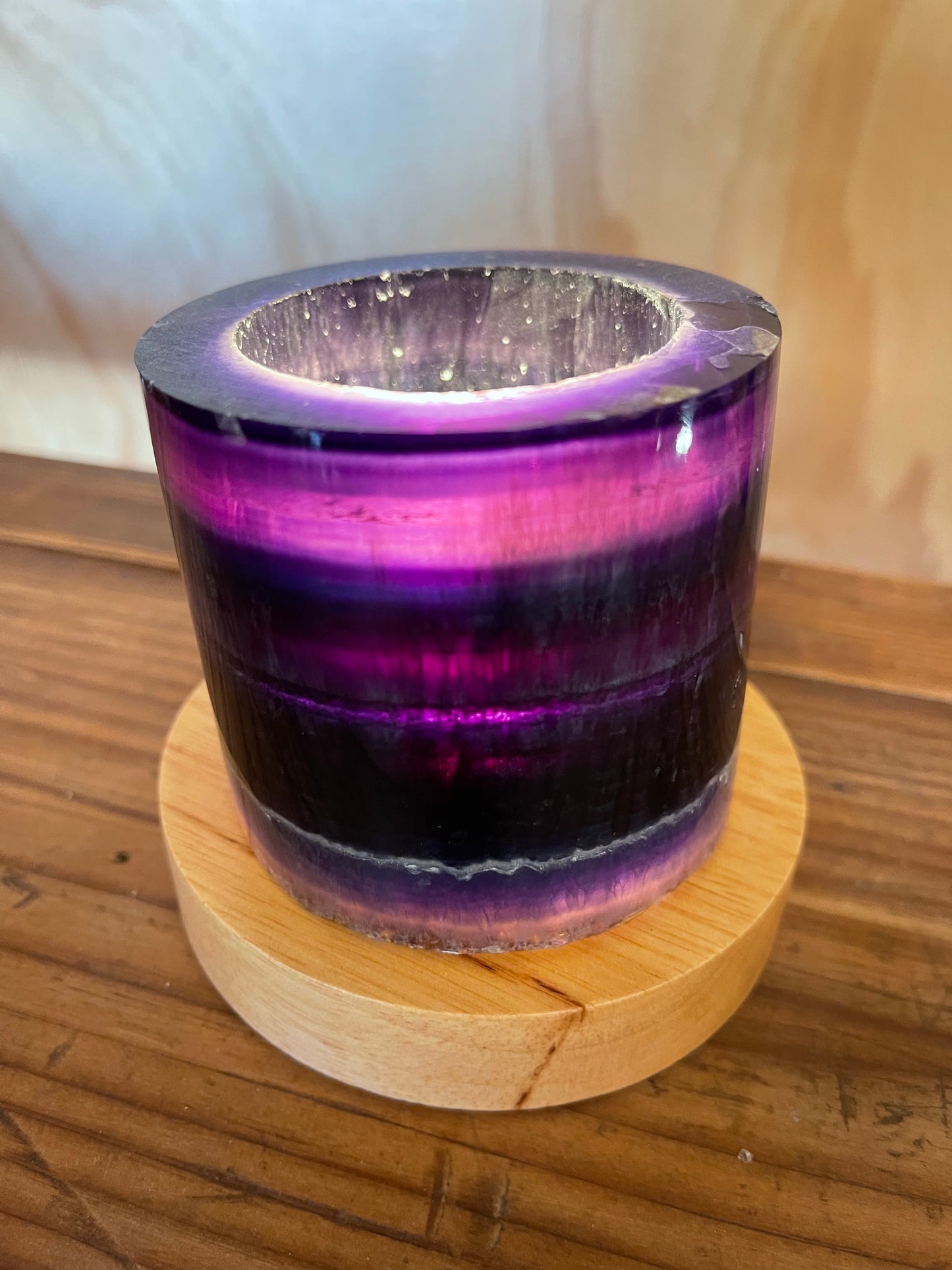 Rainbow Fluorite Lamp