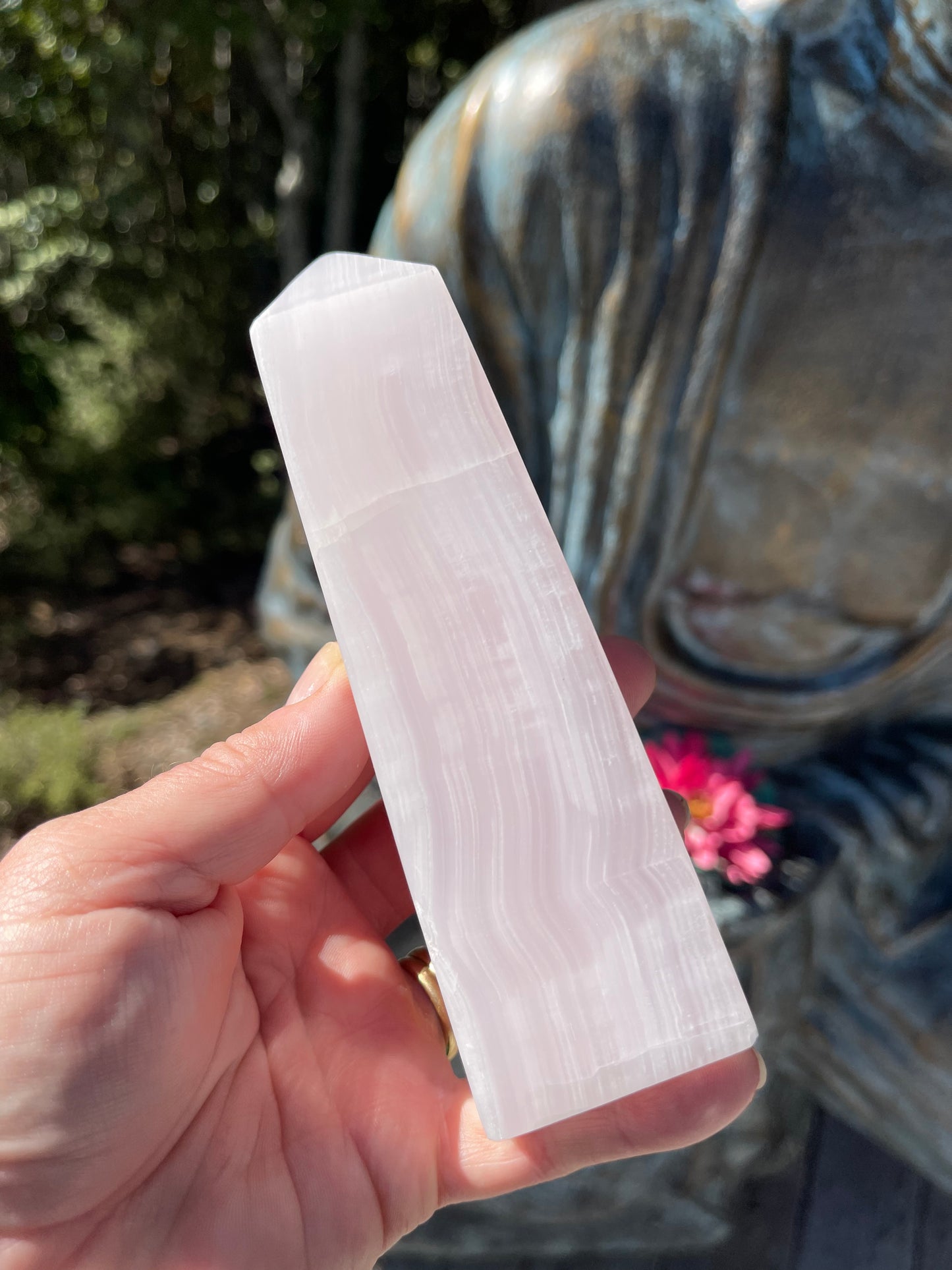 Pink Mangano Calcite Obelisk