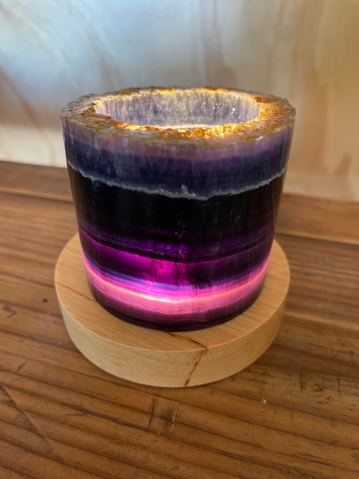 Rainbow Fluorite Lamp