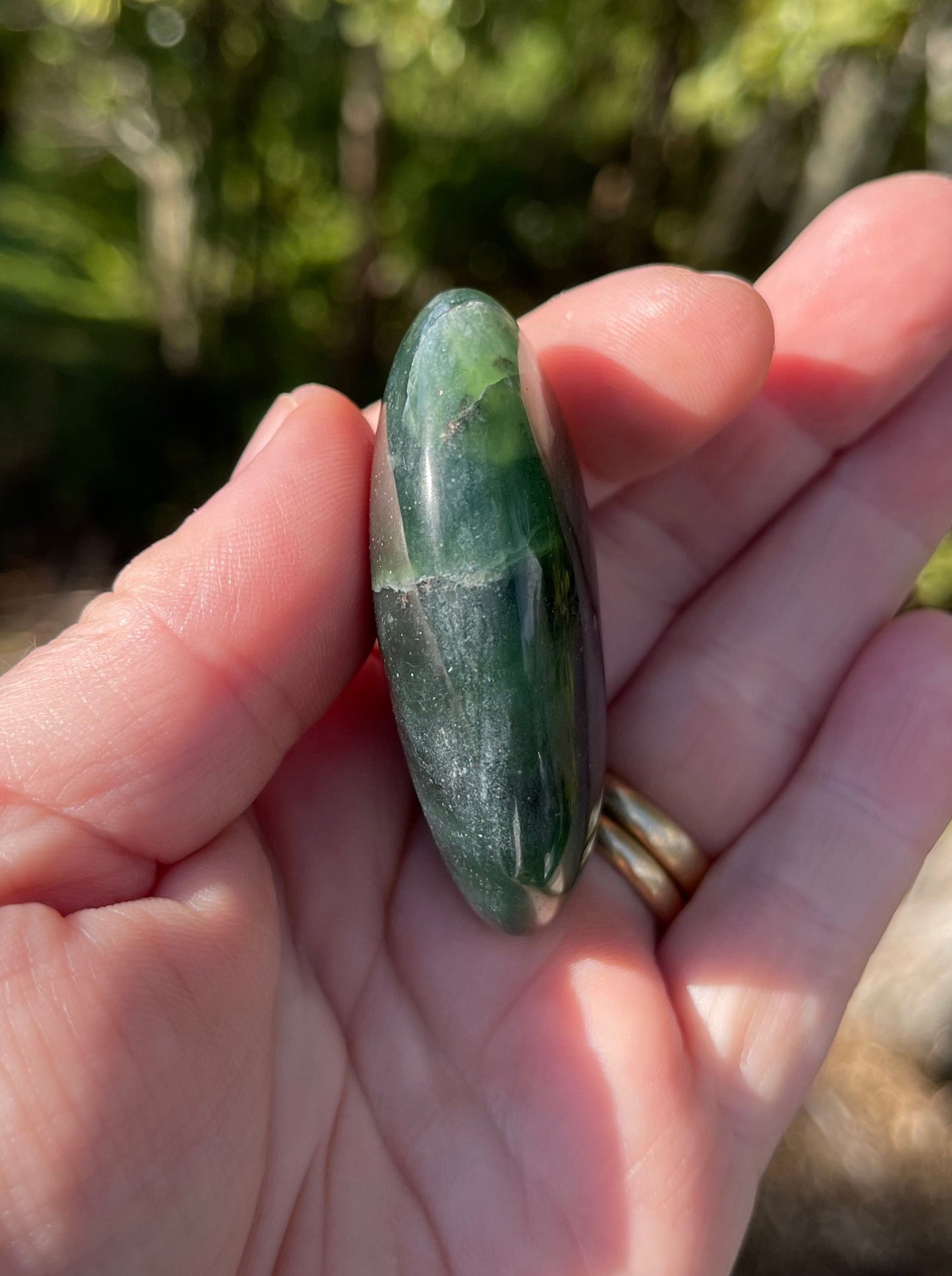 Nephrite Jade Palm stone
