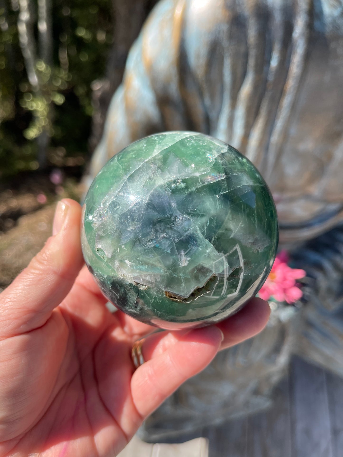 Rainbow Fluorite Sphere