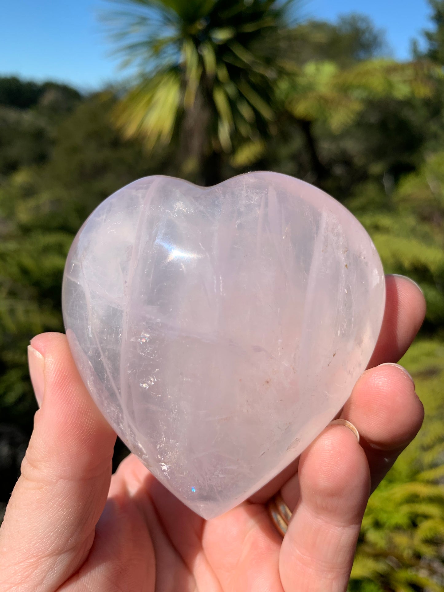 Star Rose Quartz Heart