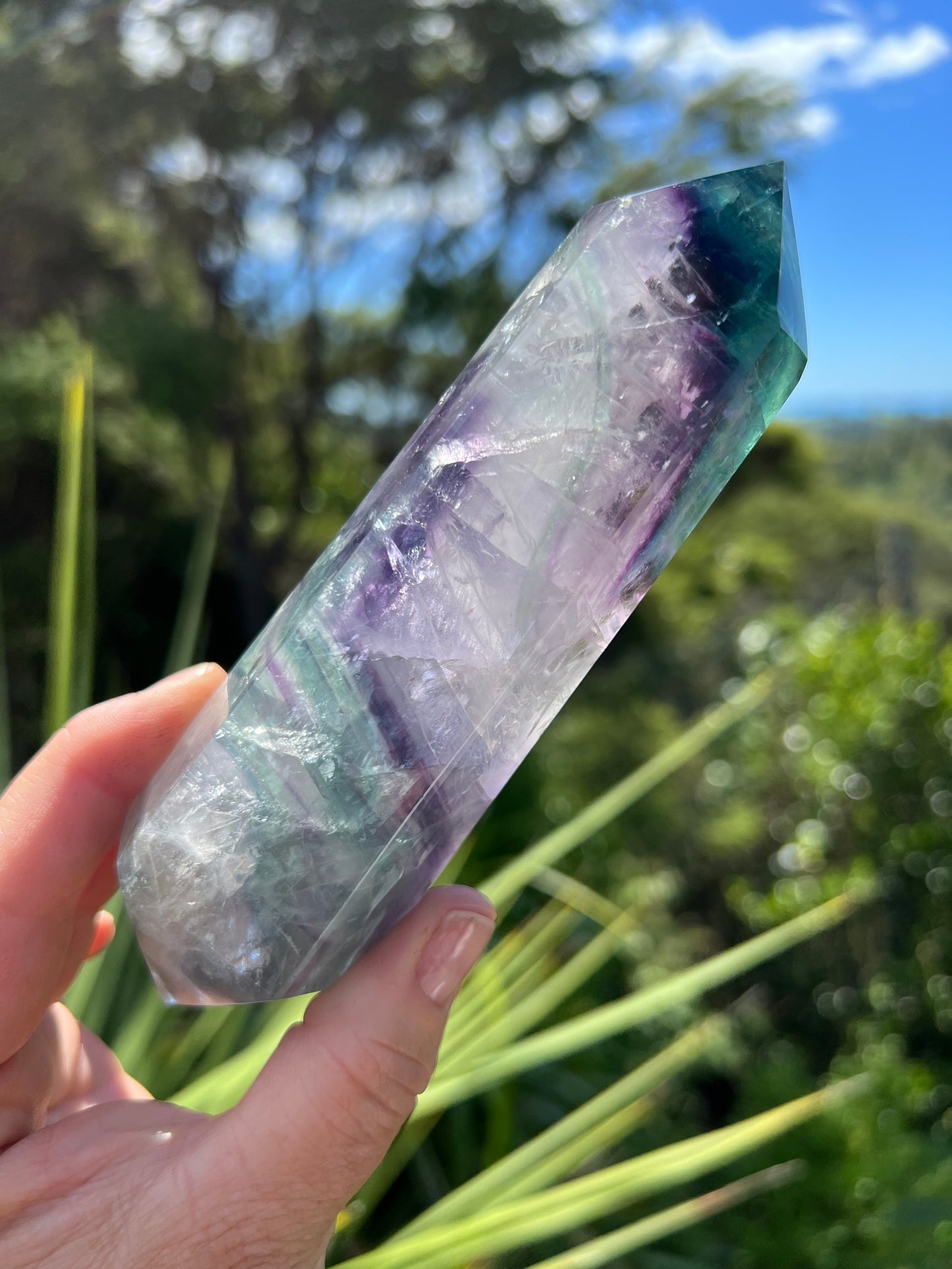Rainbow Fluorite Double Terminated Point