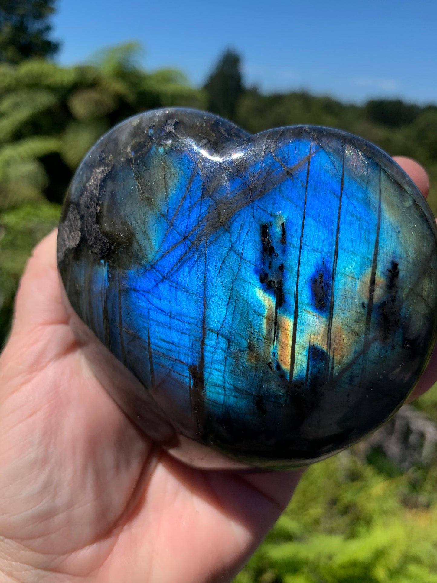 Labradorite Heart
