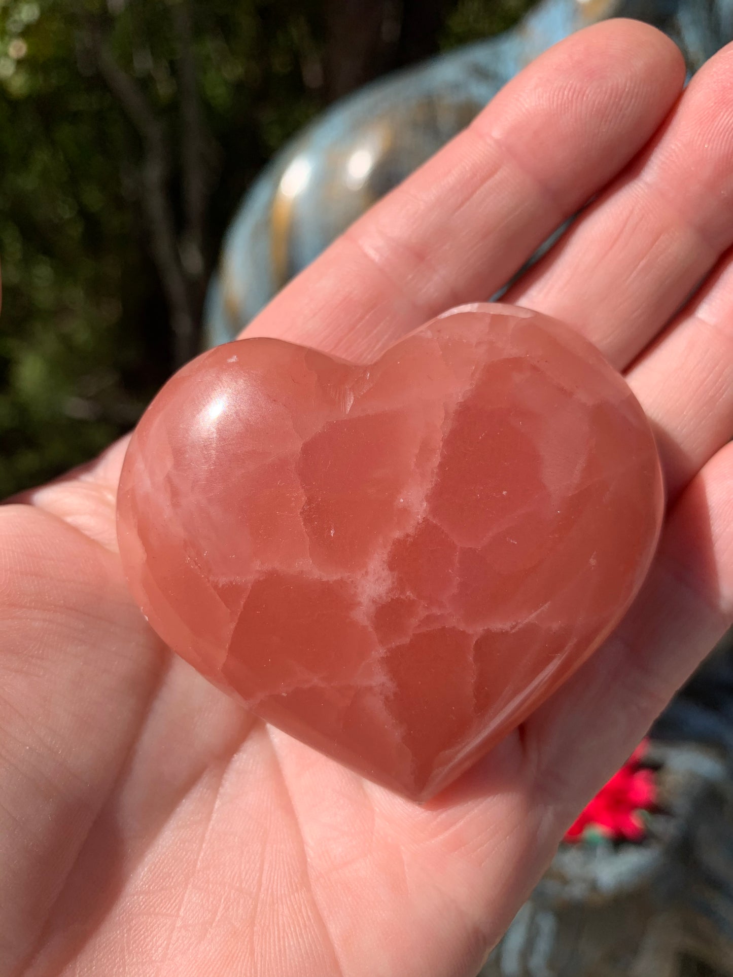 Rose Calcite Heart