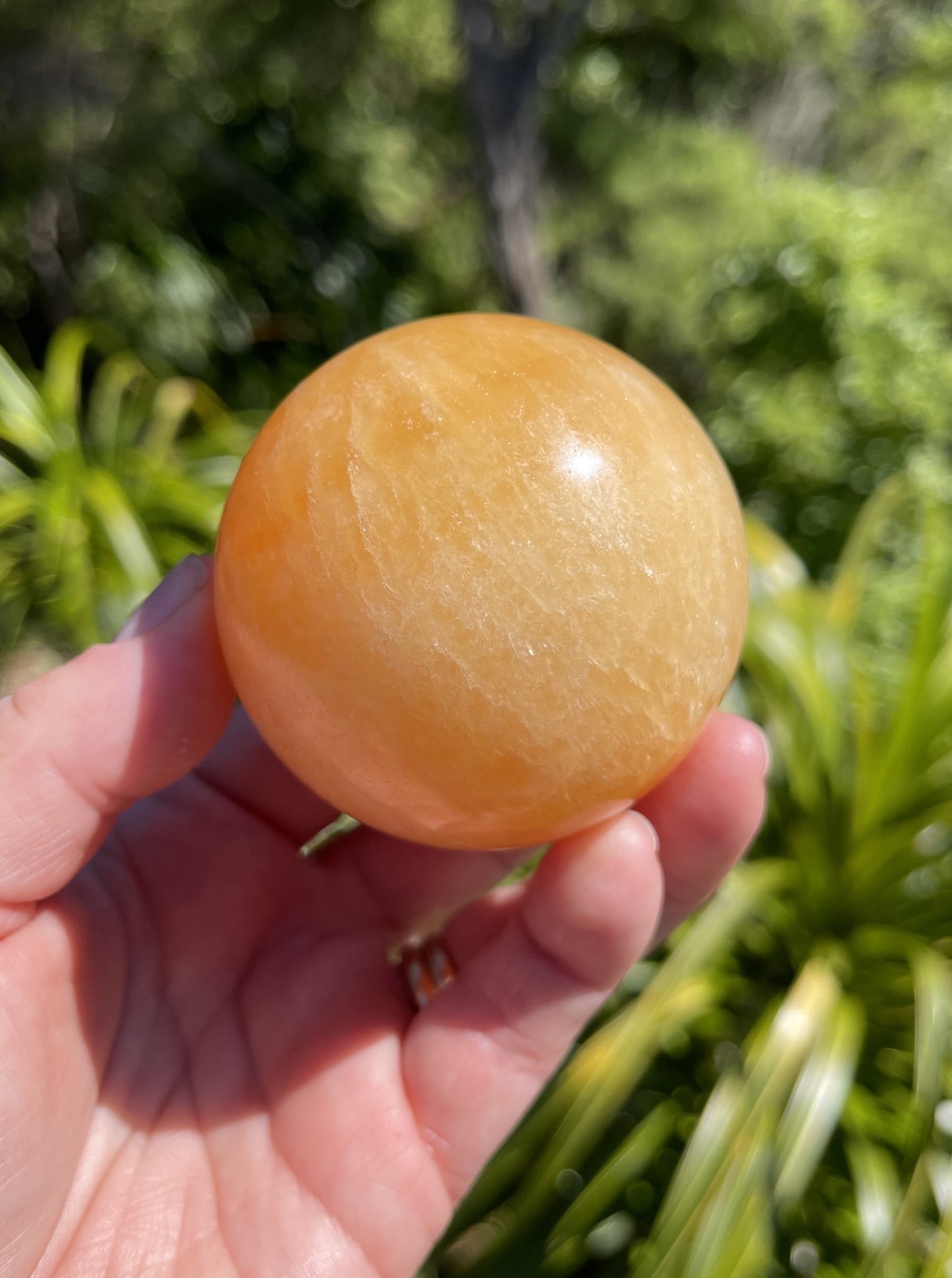 Orange Sherbet Calcite Sphere