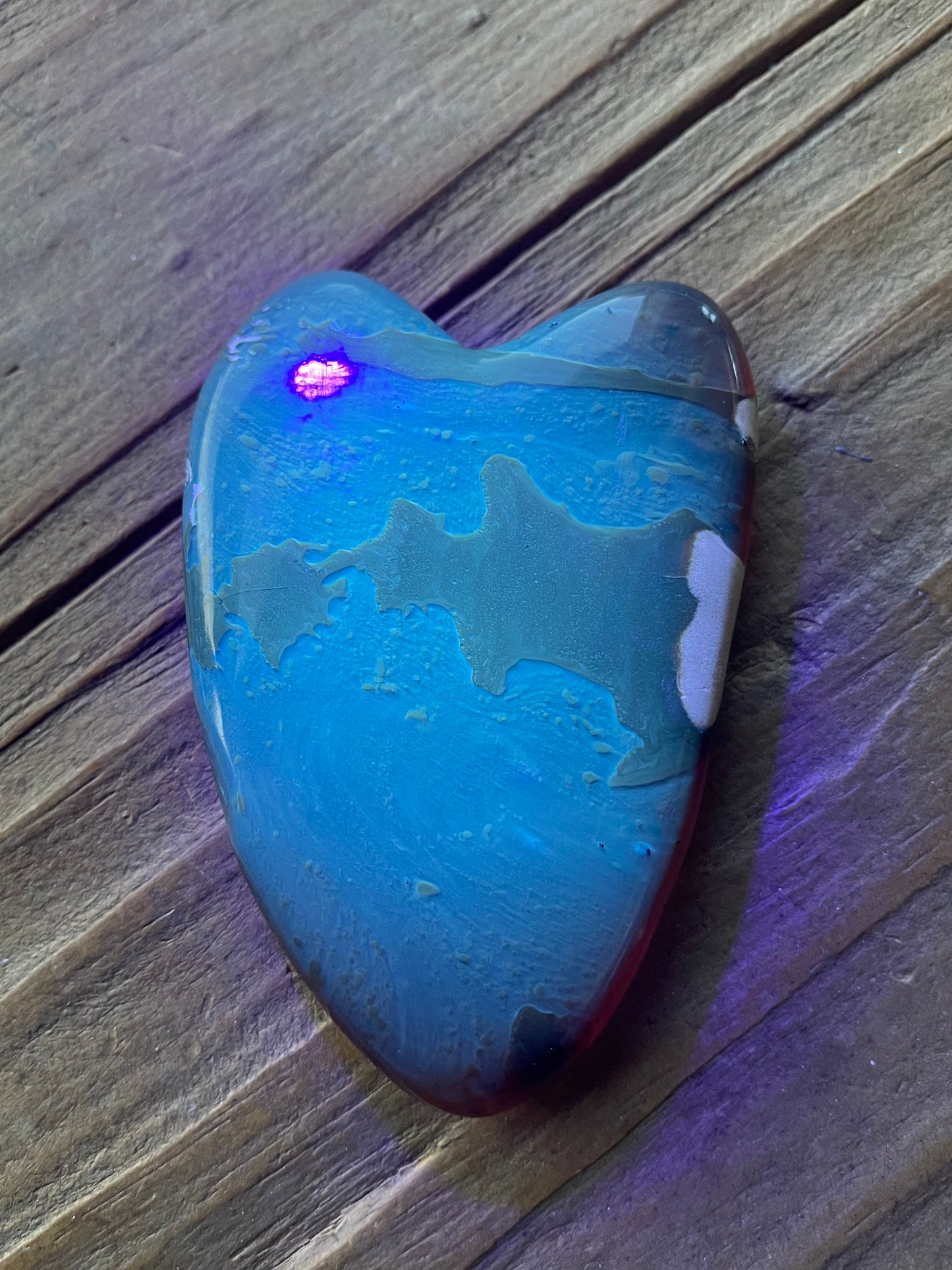 Blue Amber Heart
