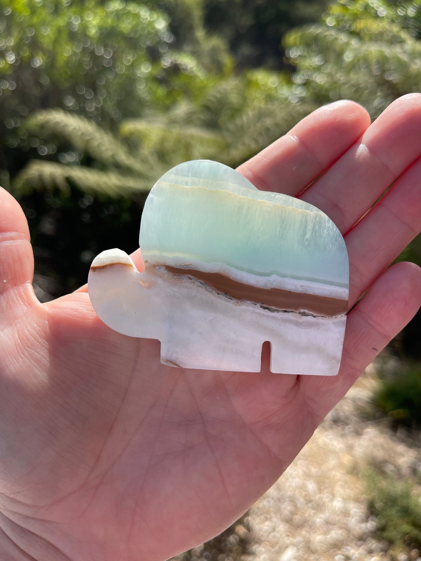 Blue Calcite/Aragonite Elephant