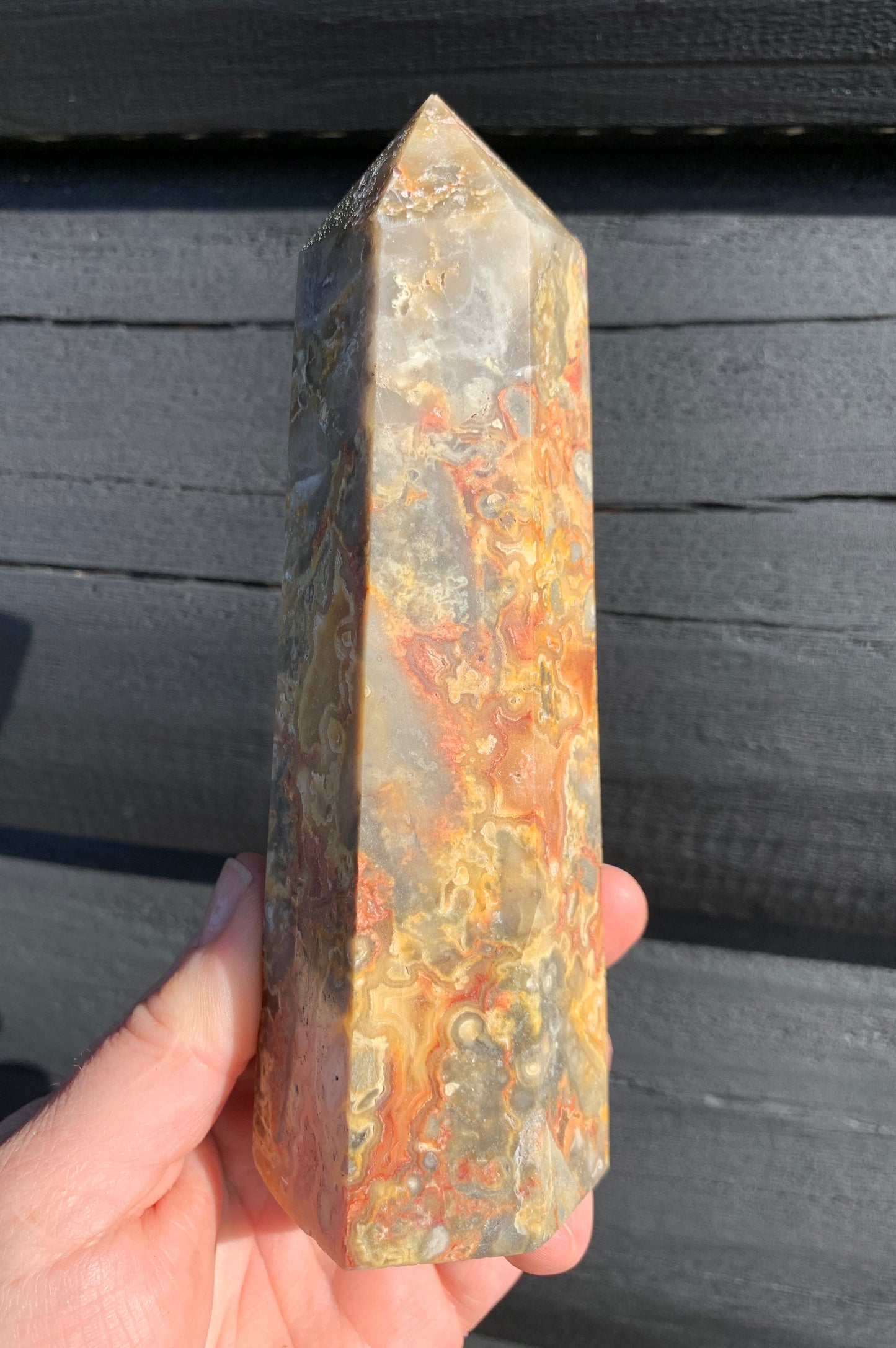 Crazy Lace Agate Tower