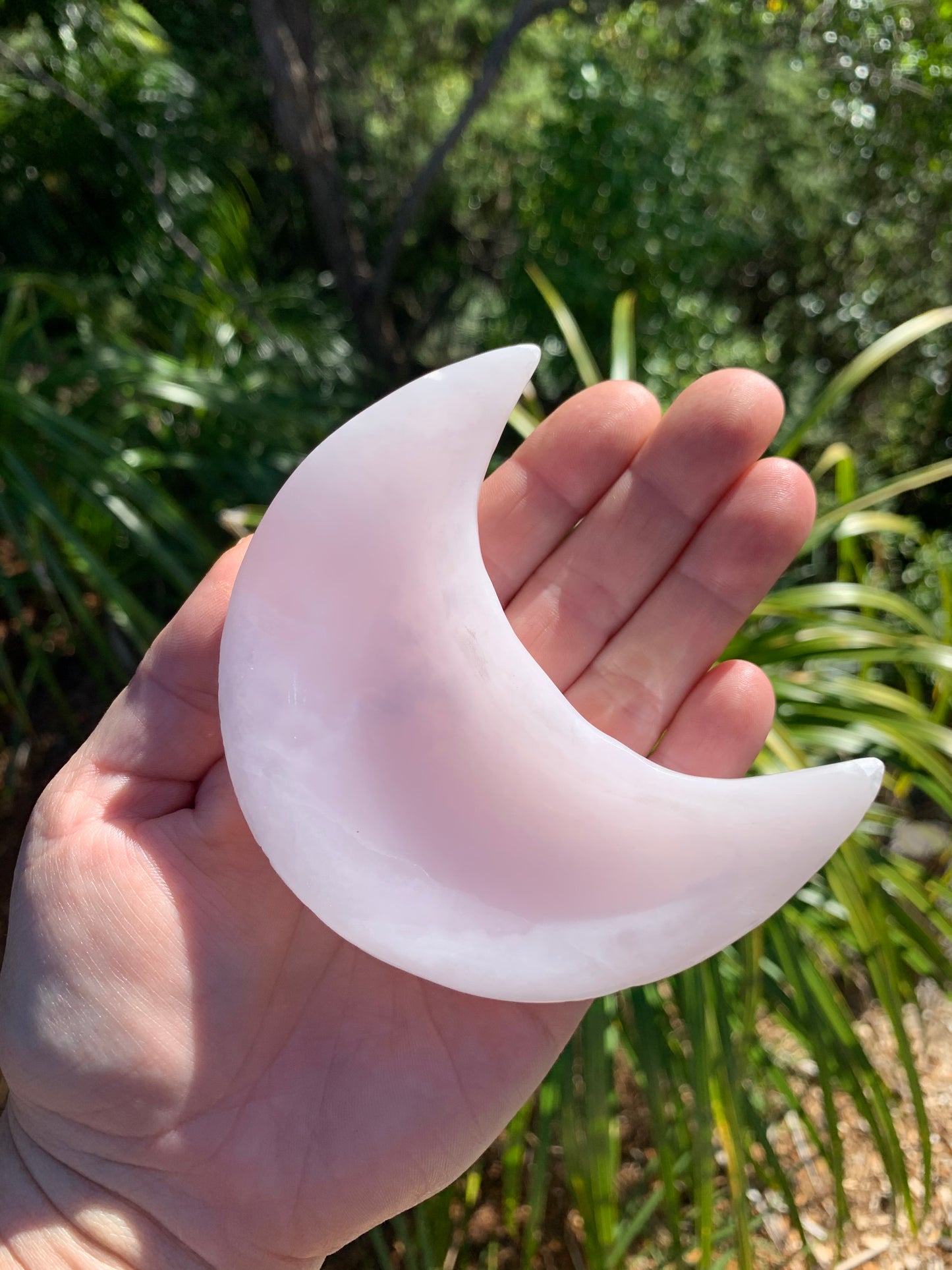 Pink Mangano Calcite Moon Bowl