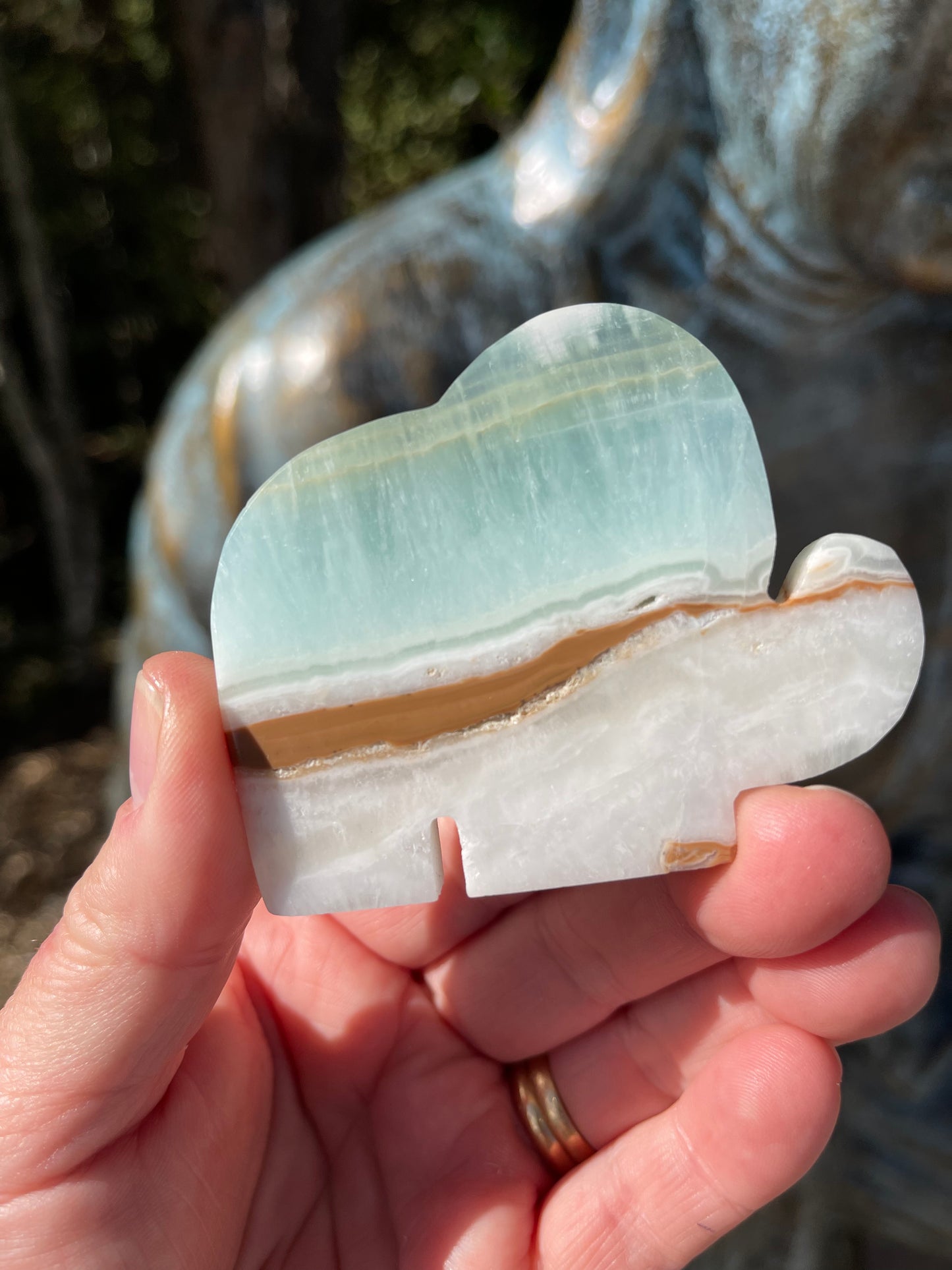 Blue Calcite/Aragonite Elephant