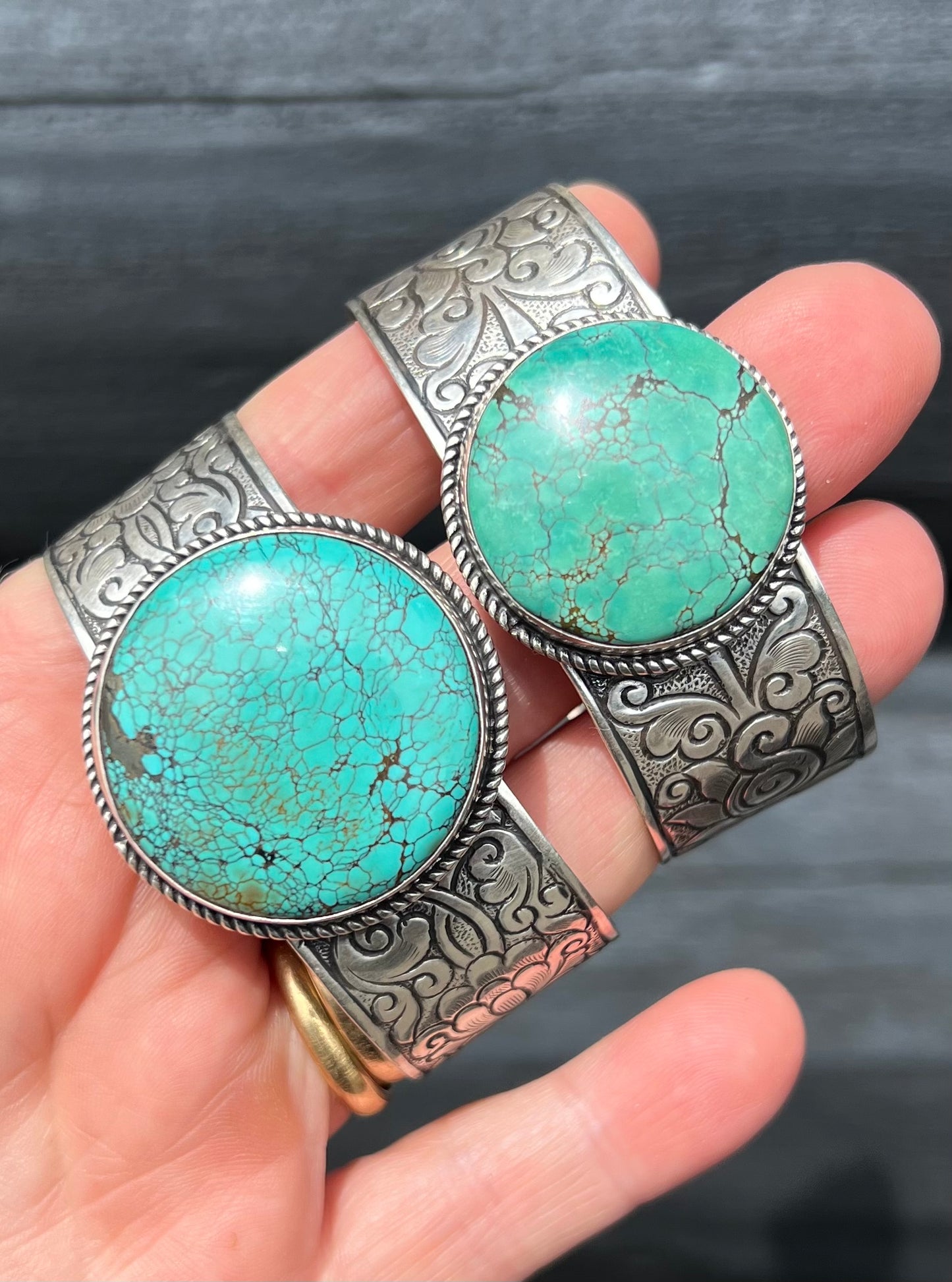 Turquoise and Sterling Silver Cuff