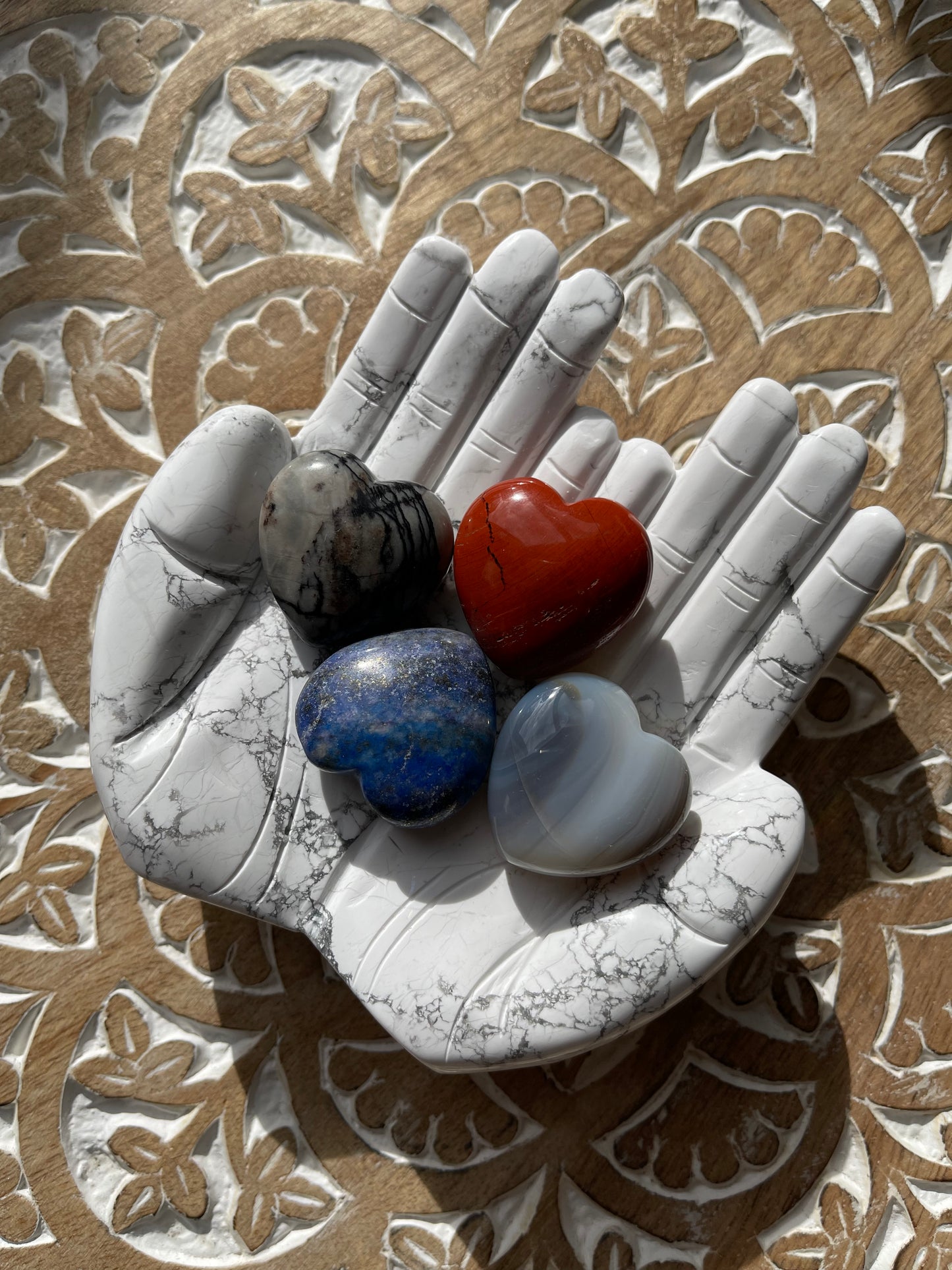 Howlite Offering Hands Bowl