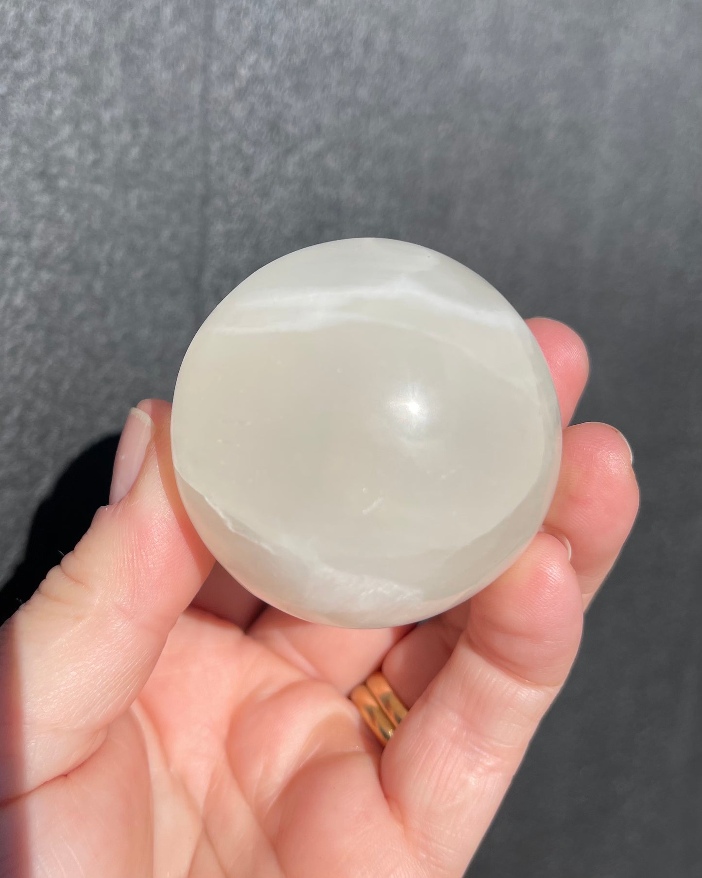 White Calcite Sphere