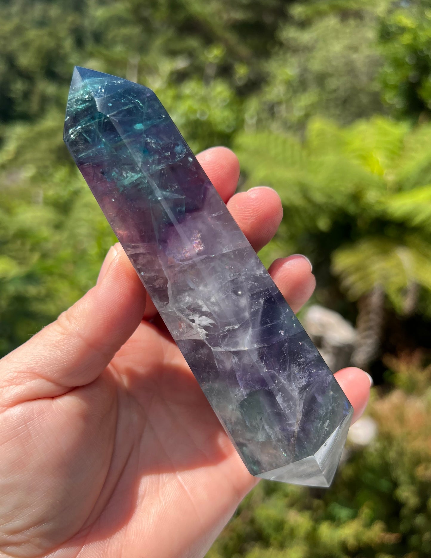 Rainbow Fluorite Double Terminated Point