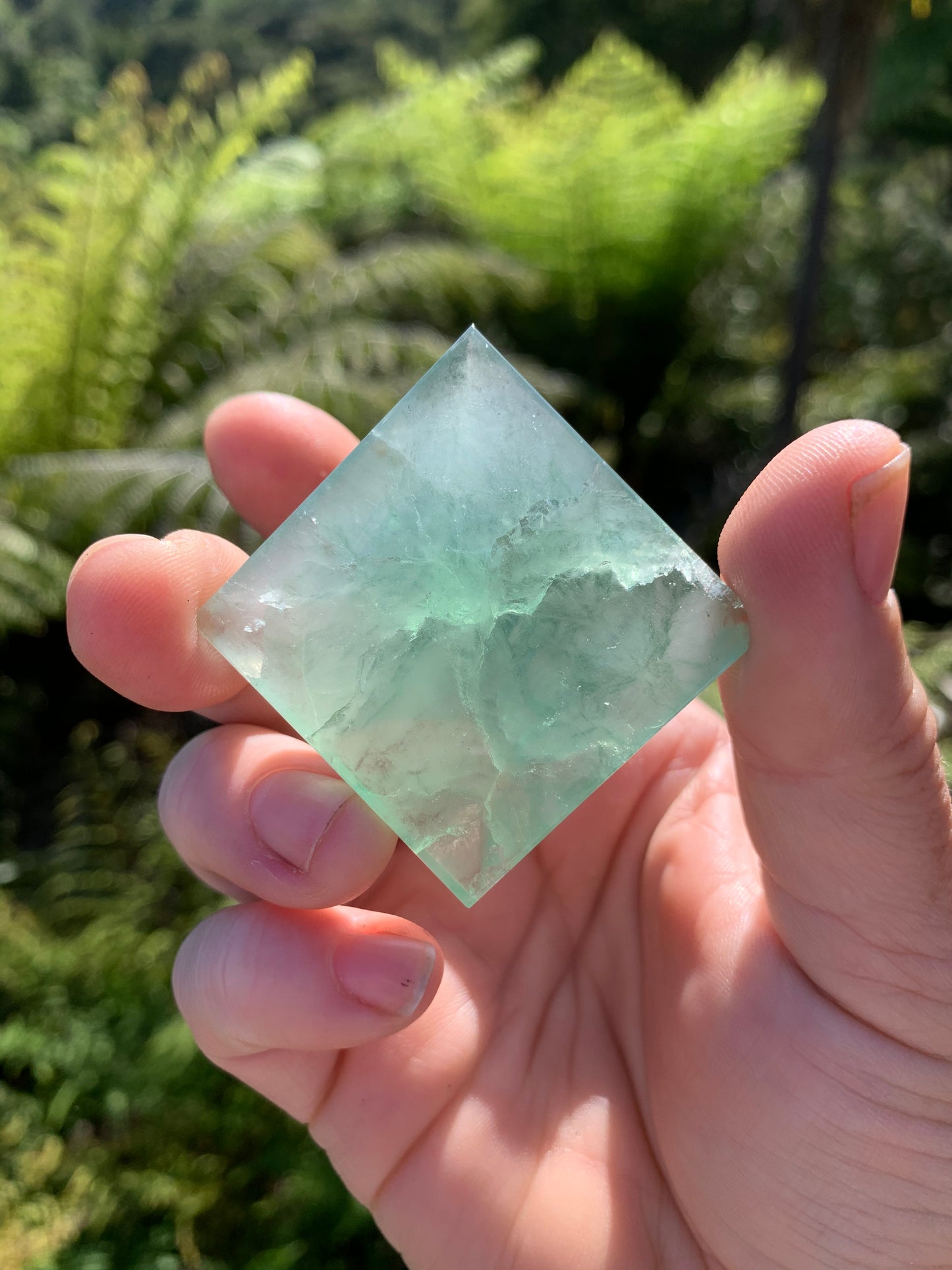 Rainbow Fluorite Pyramid