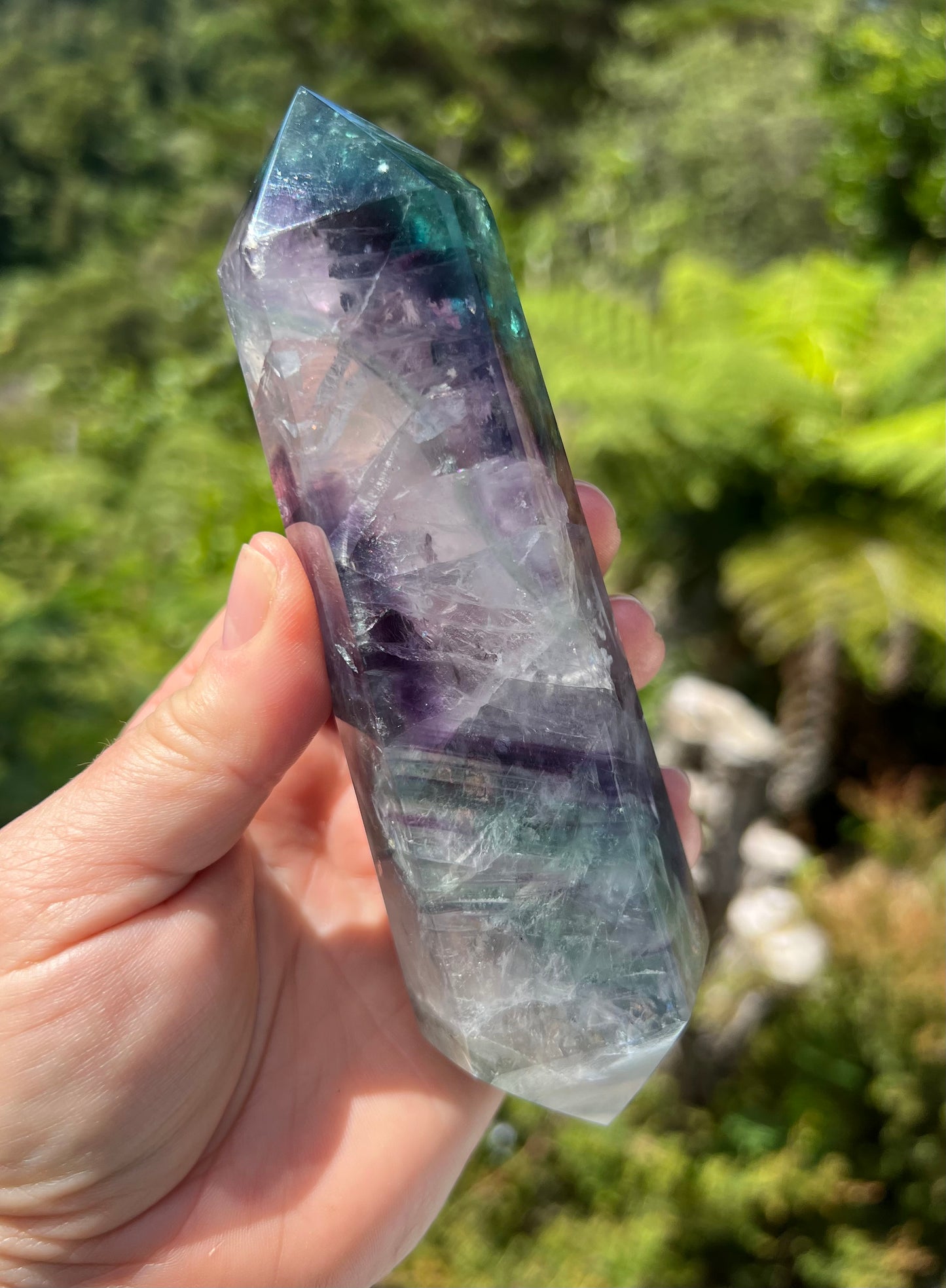 Rainbow Fluorite Double Terminated Point