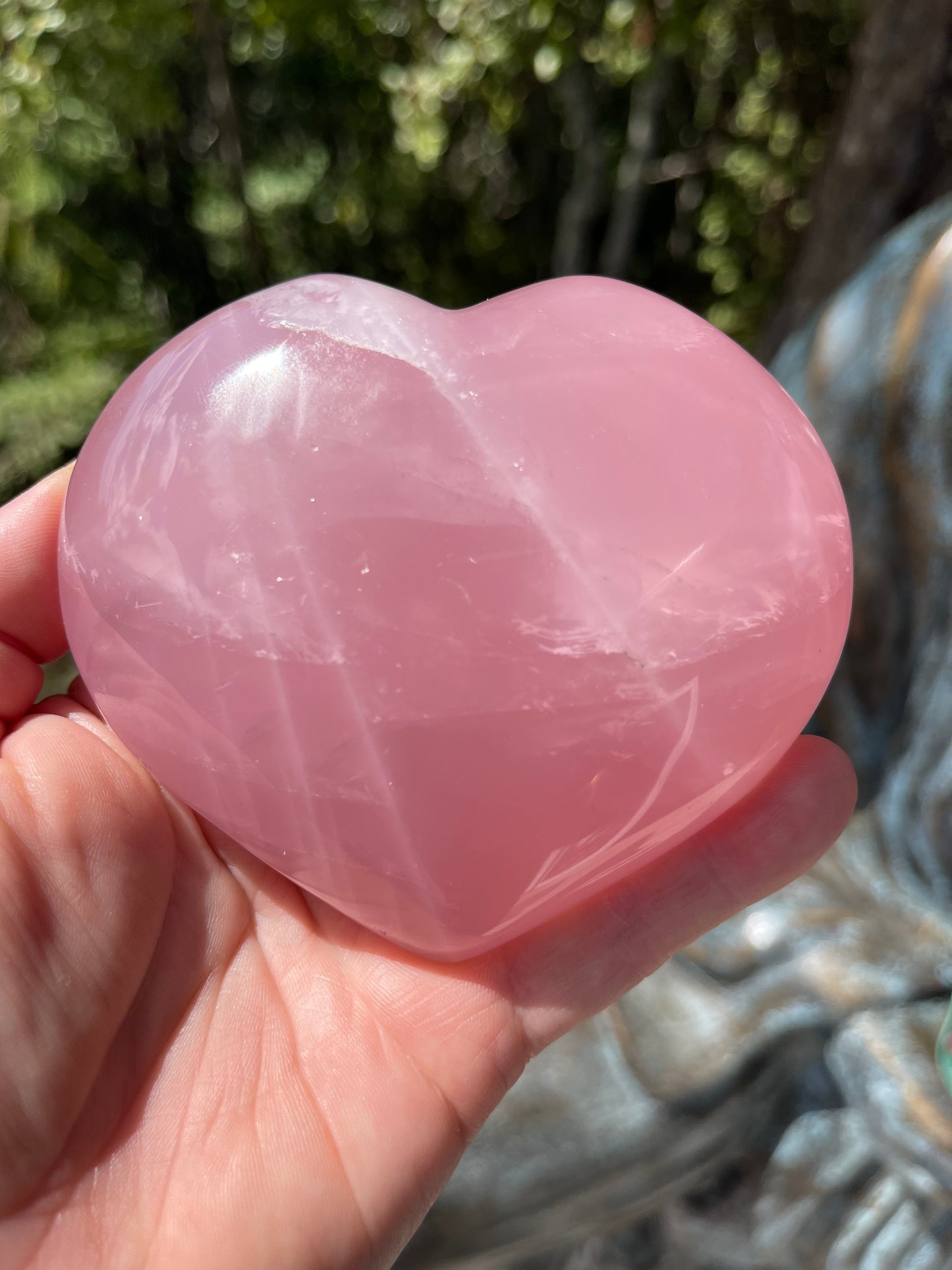 Star Rose Quartz Heart