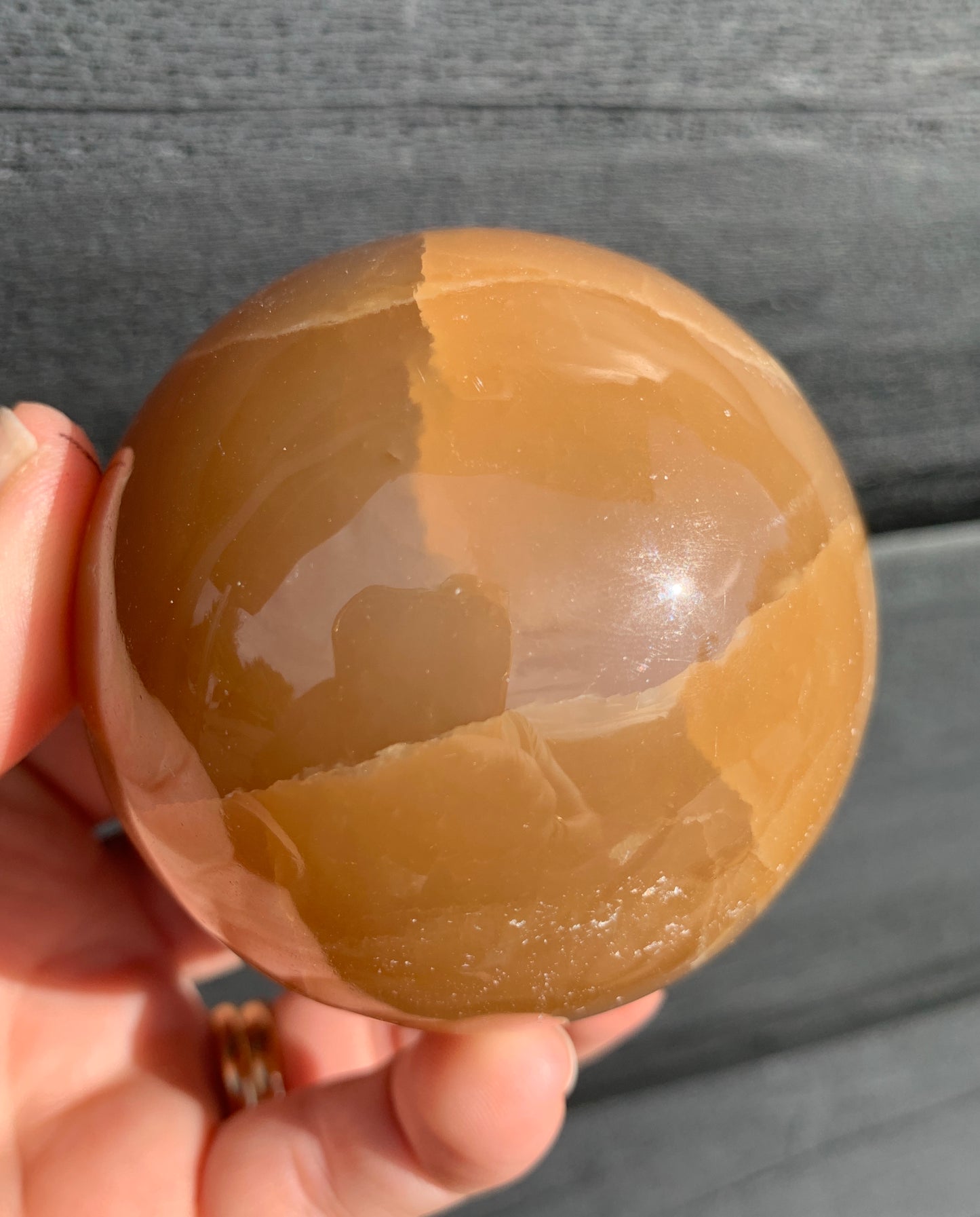 Honey Calcite Sphere
