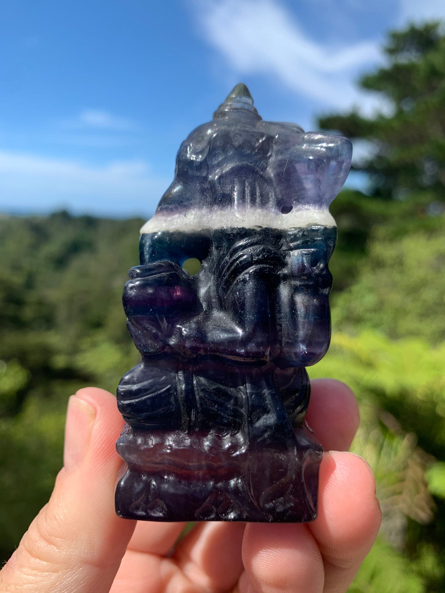 Rainbow Fluorite Ganesha