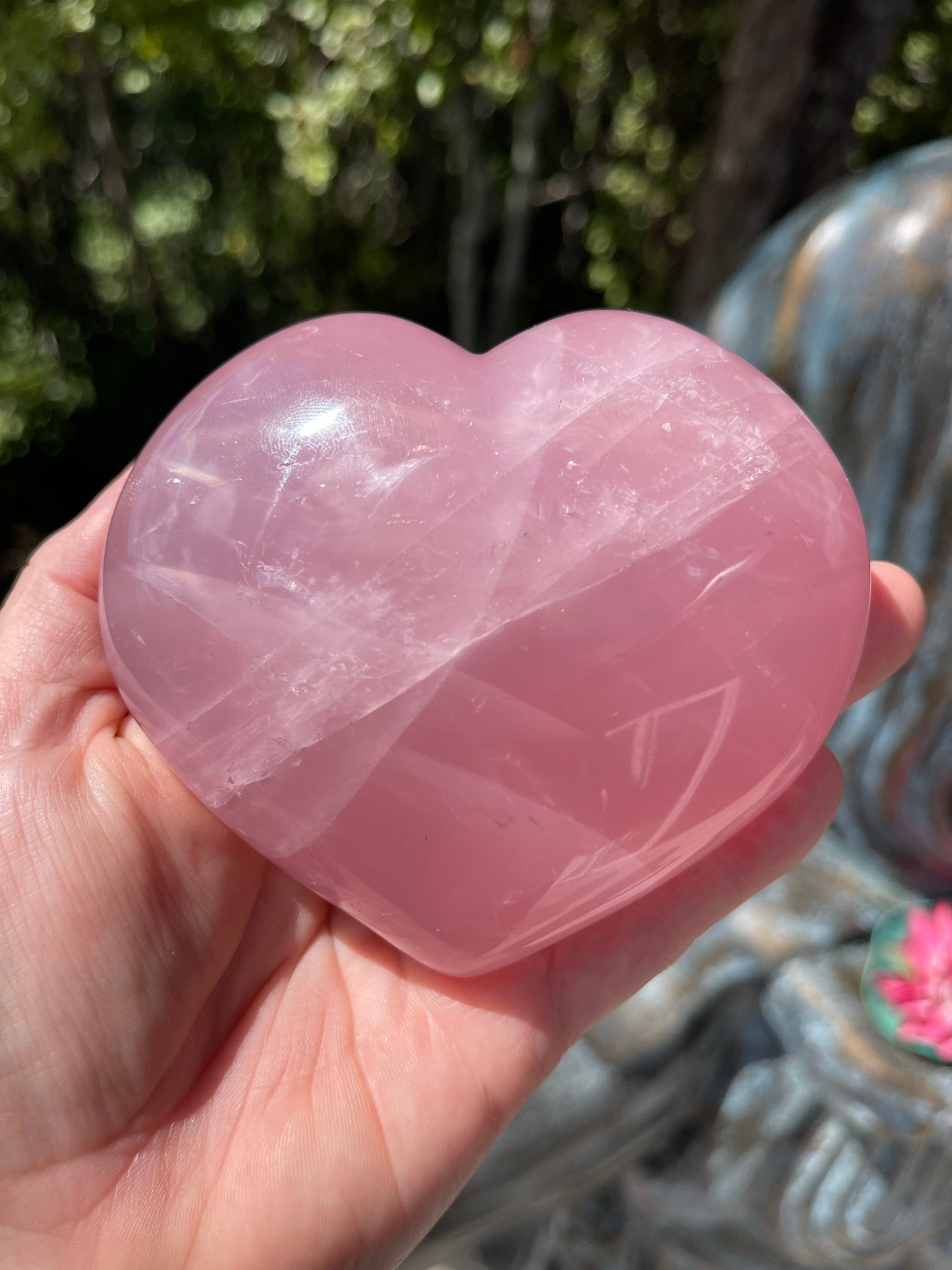 Star Rose Quartz Heart
