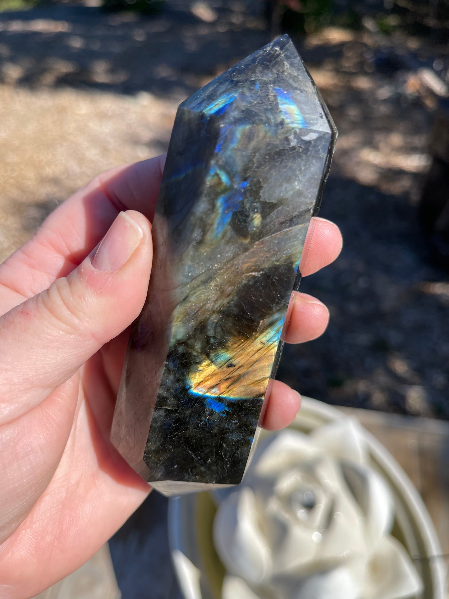 Labradorite Double Terminated Point