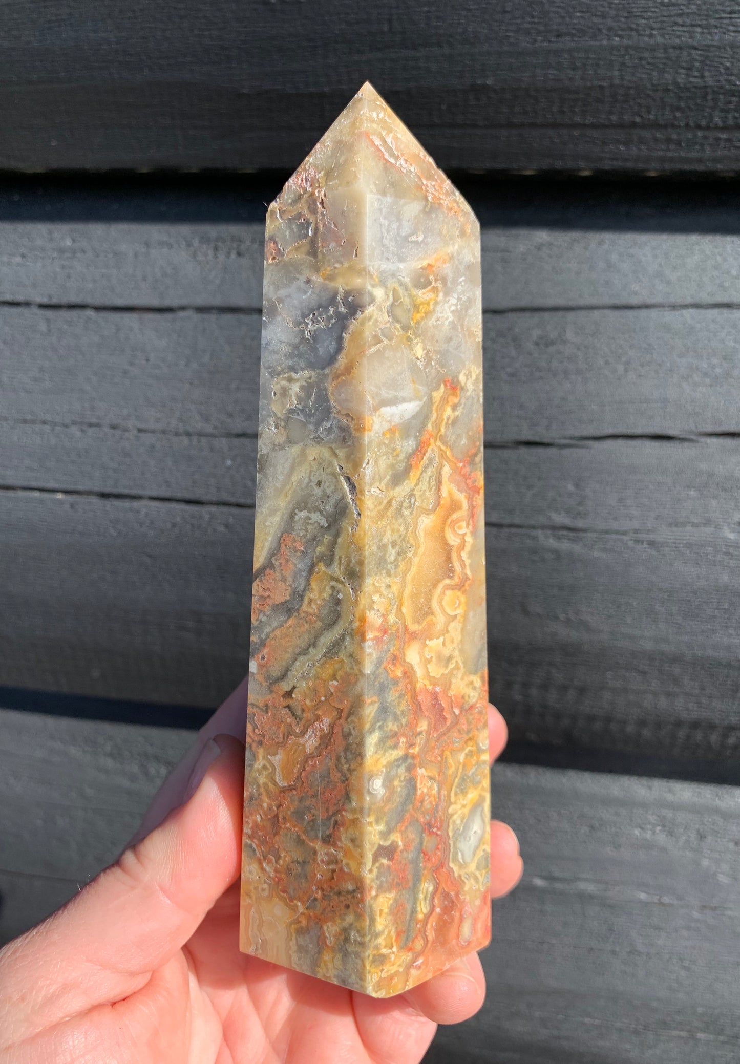 Crazy Lace Agate Tower