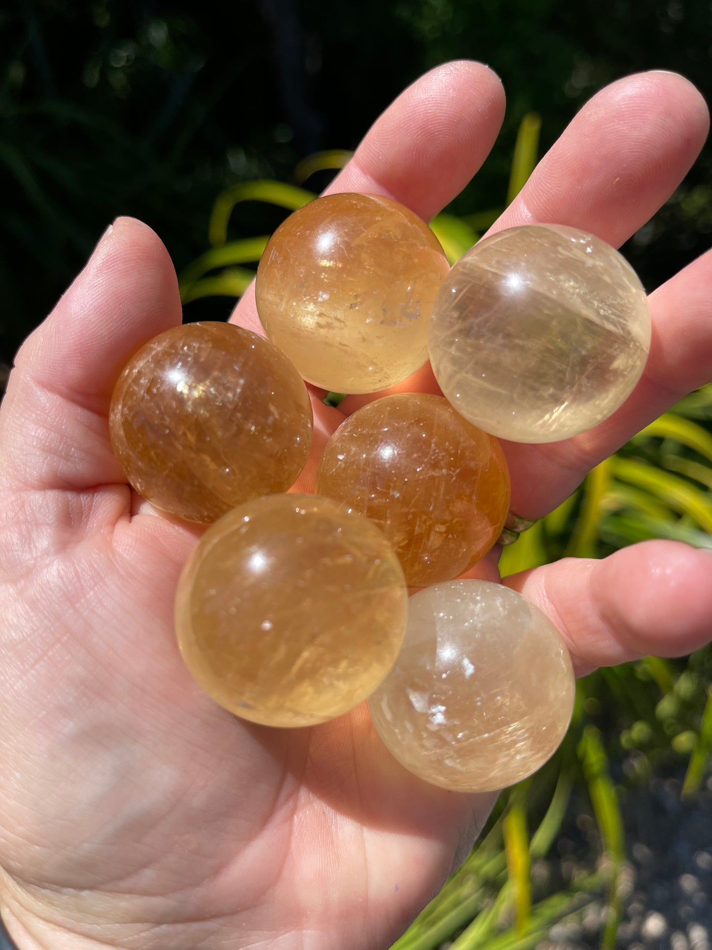 Optical Honey Calcite Sphere