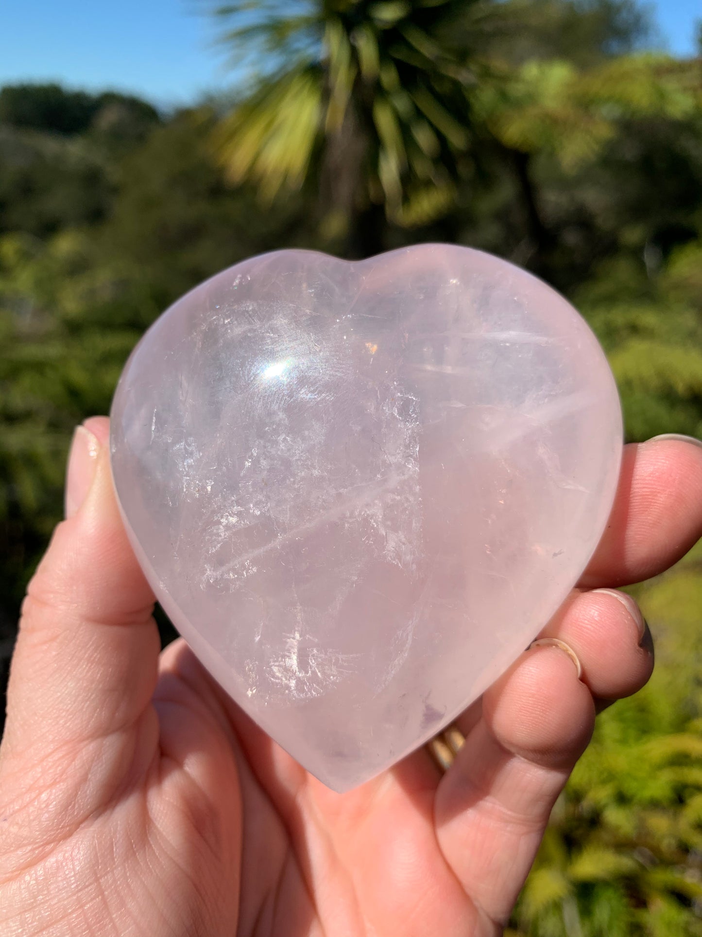 Star Rose Quartz Heart