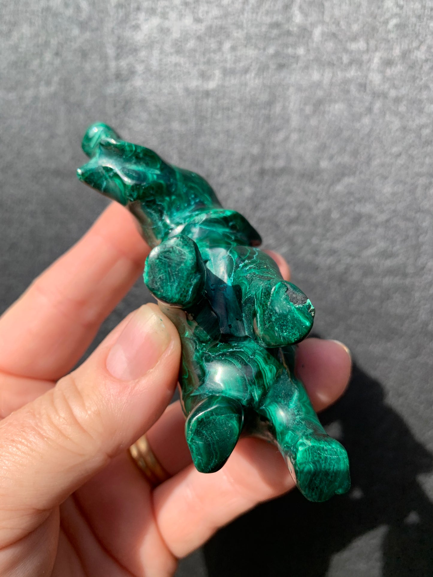 Malachite Carved Elephant