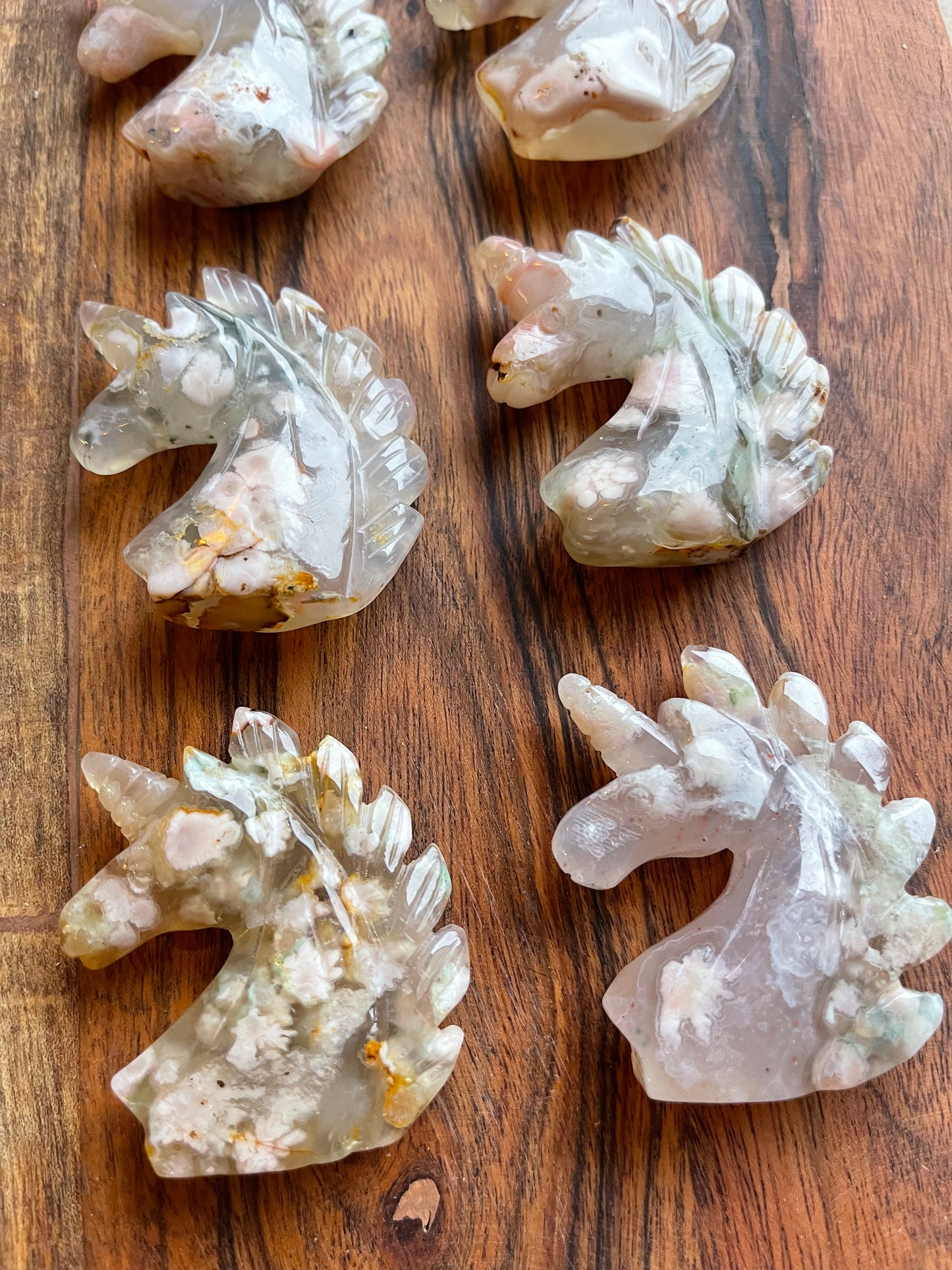 Cherry Blossom/Flower Agate Unicorns