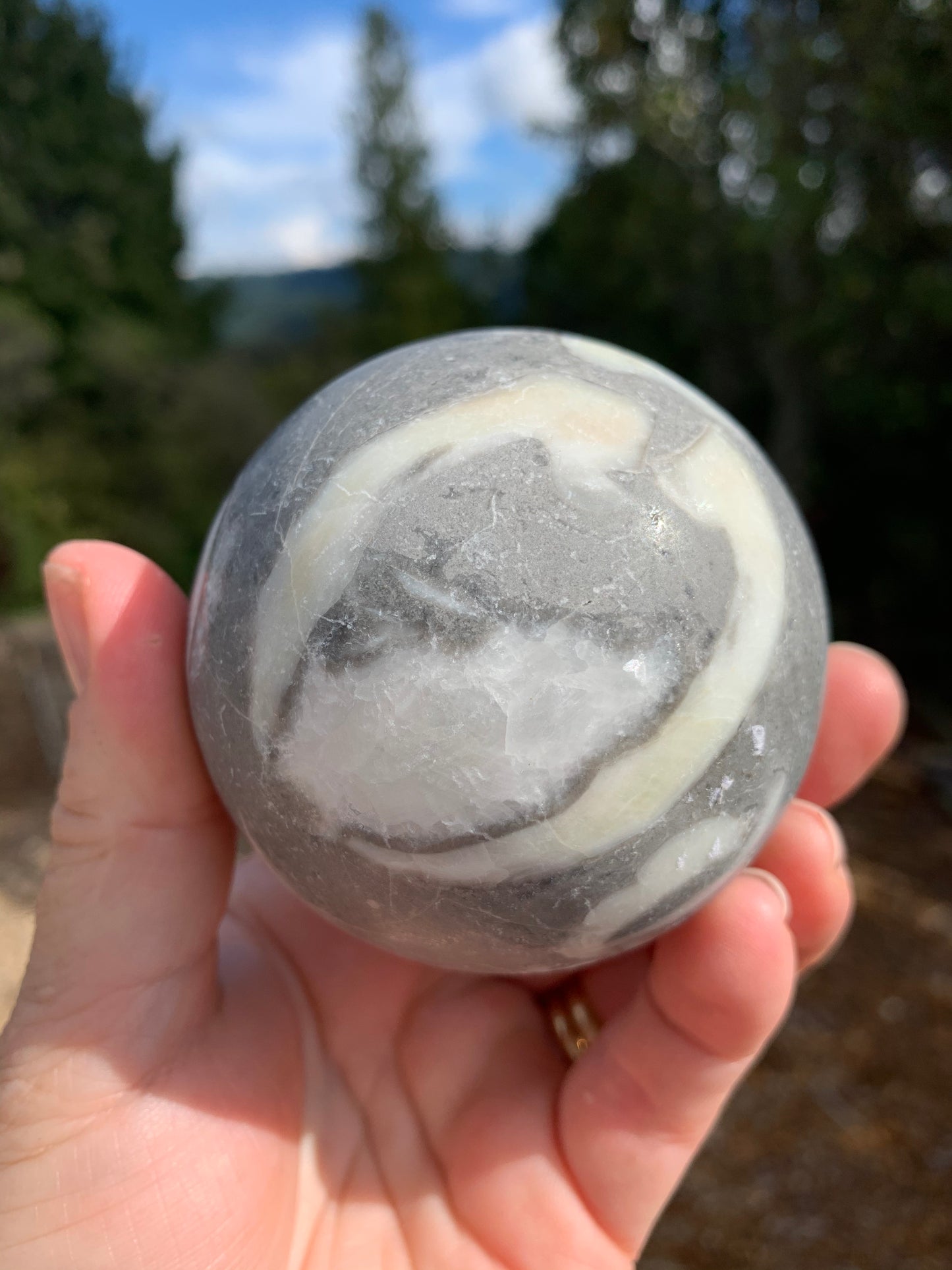 Thousand Eye/Shell Jasper Happy Face Sphere