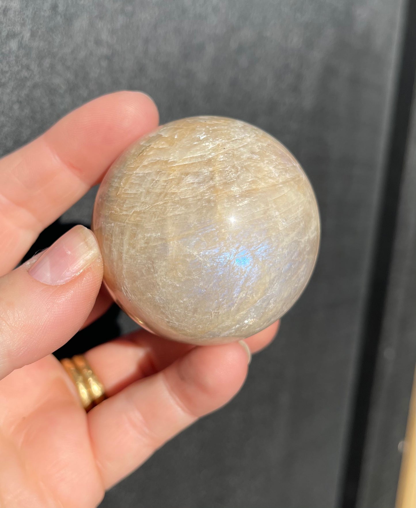 Moonstone Sphere, Blue Flash
