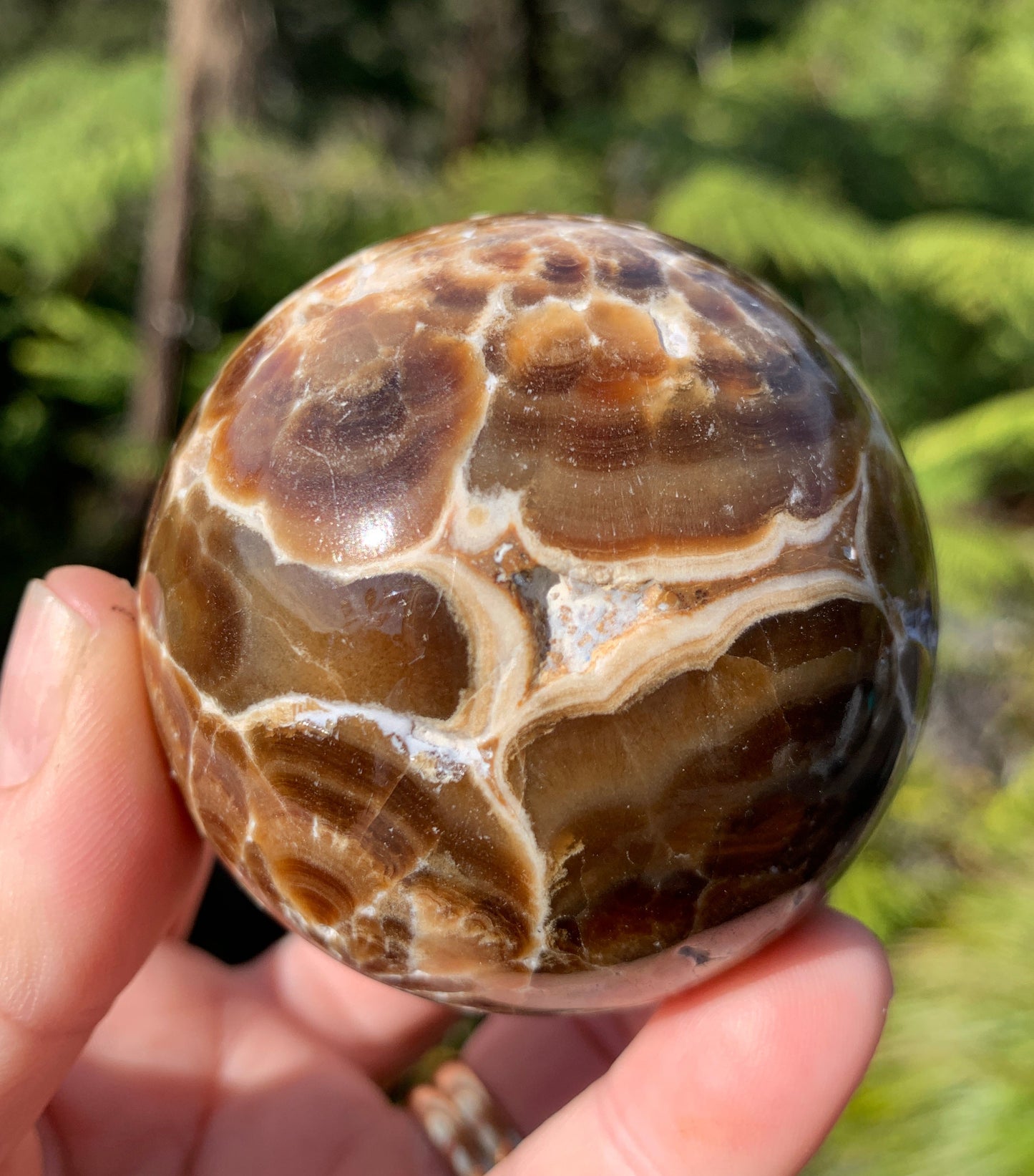 Chocolate Calcite Sphere