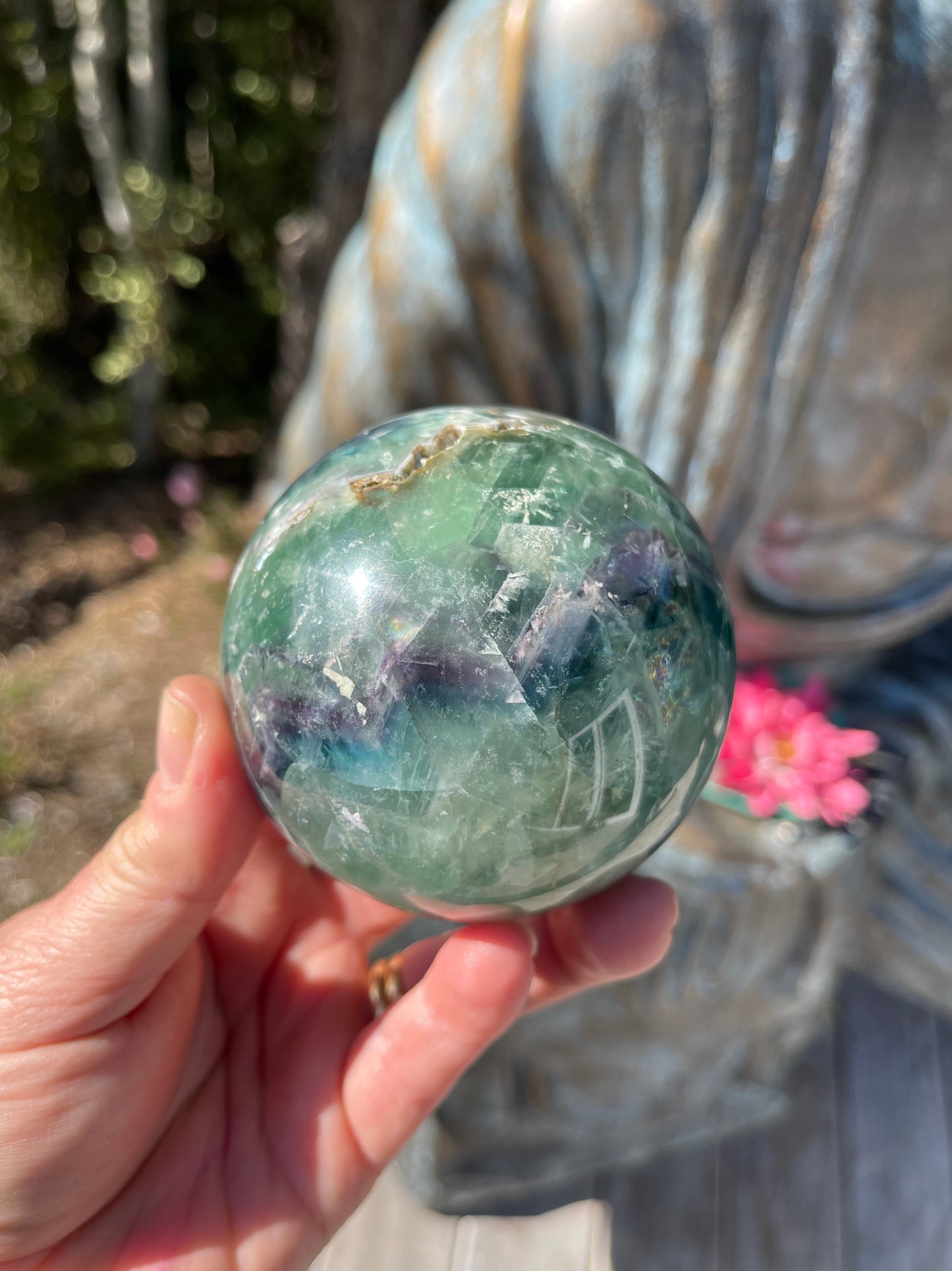 Rainbow Fluorite Sphere