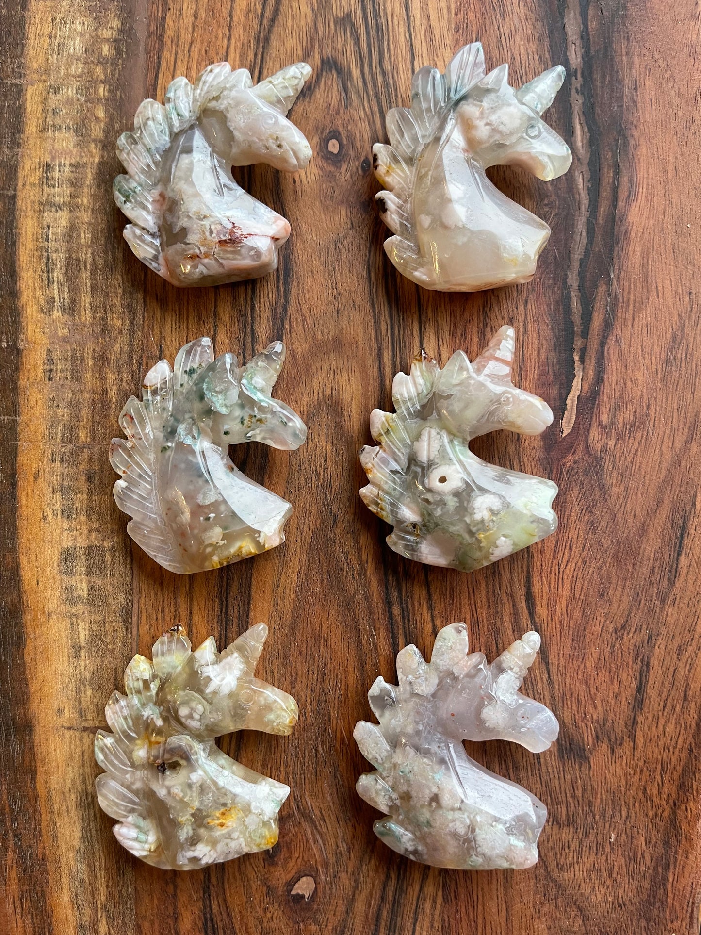 Cherry Blossom/Flower Agate Unicorns
