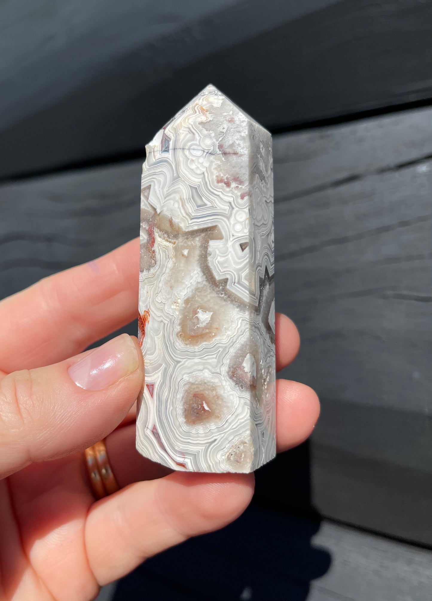 Crazy Lace Agate Tower