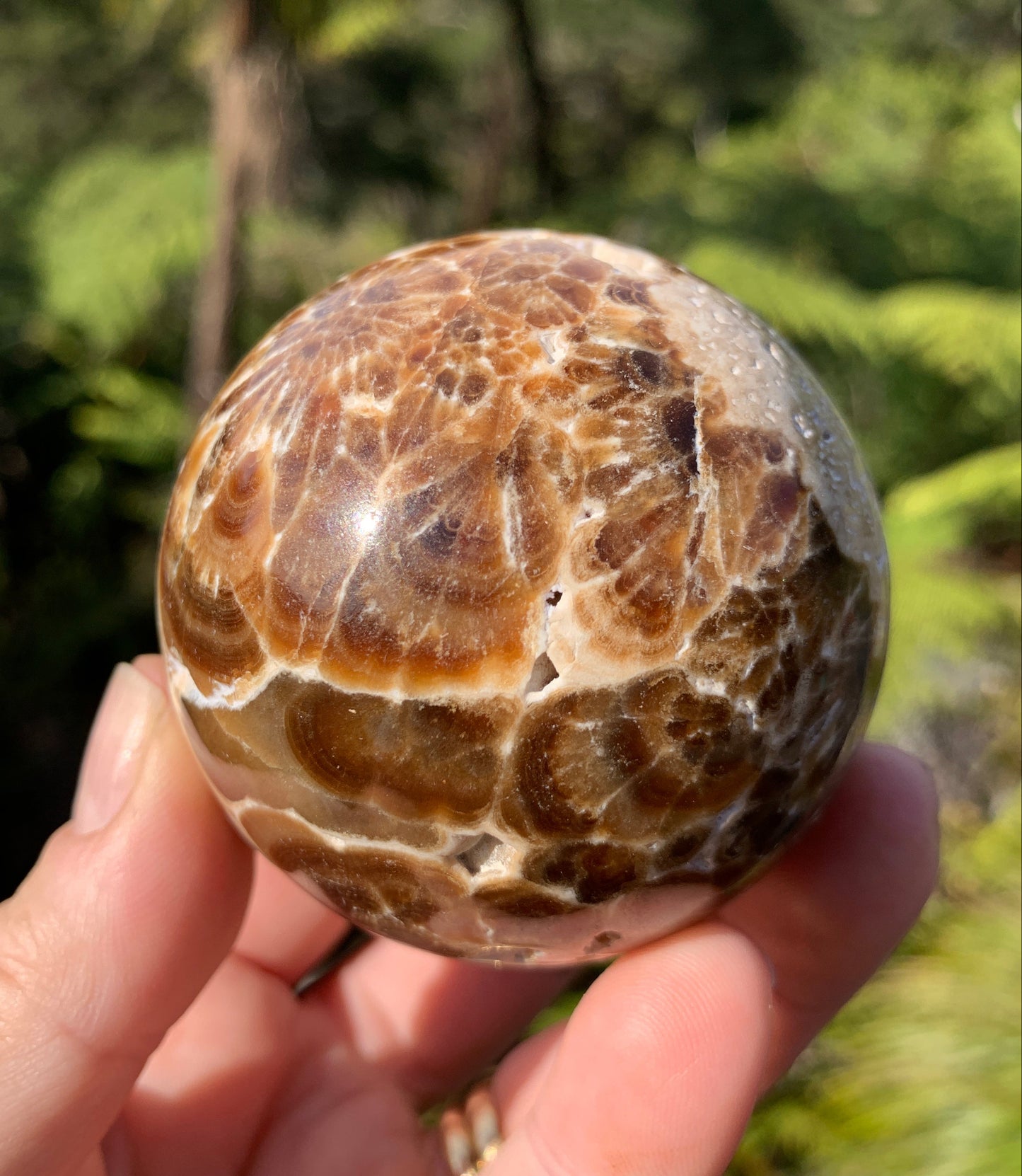 Chocolate Calcite Sphere