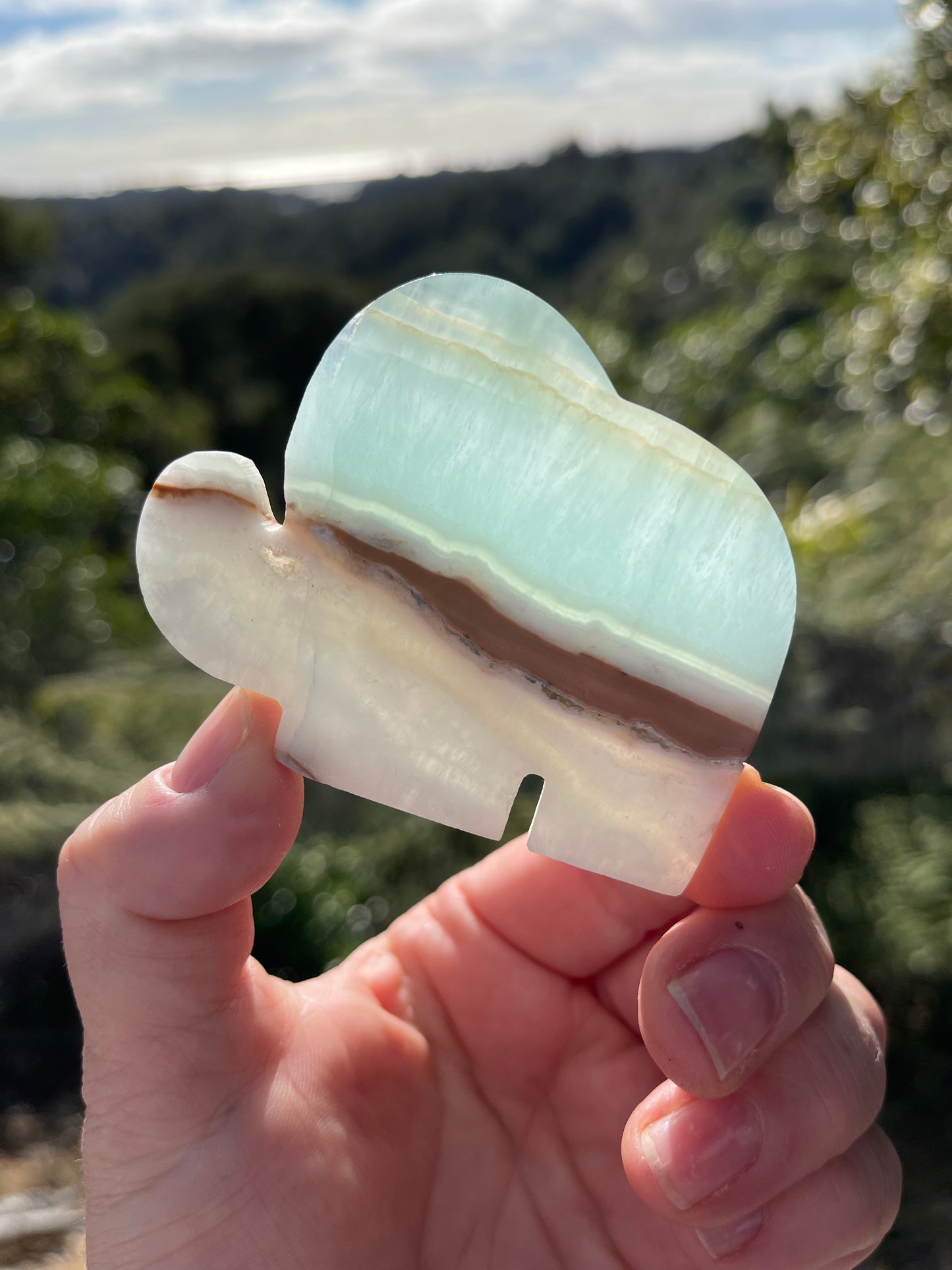Blue Calcite/Aragonite Elephant
