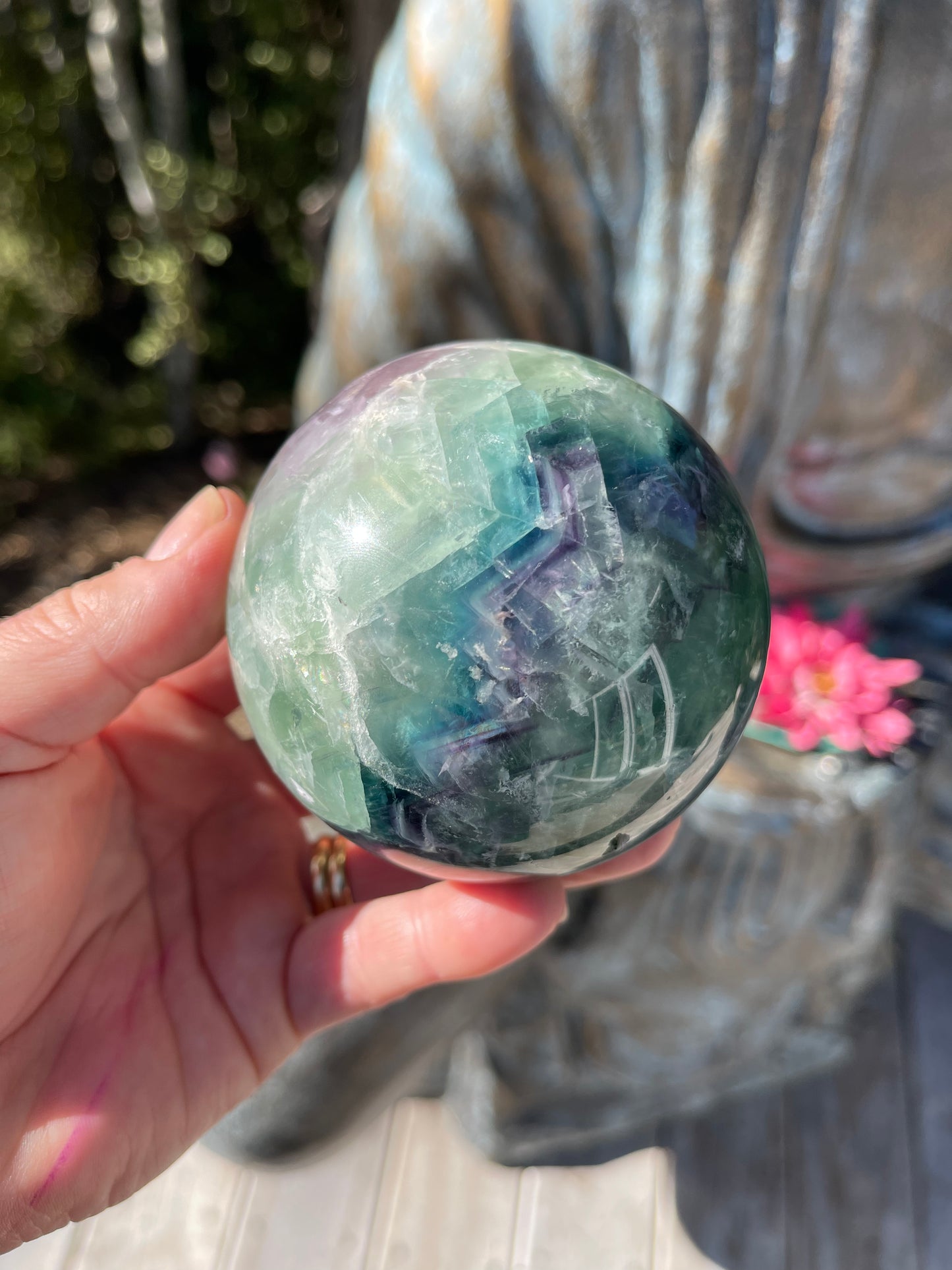 Rainbow Fluorite Sphere