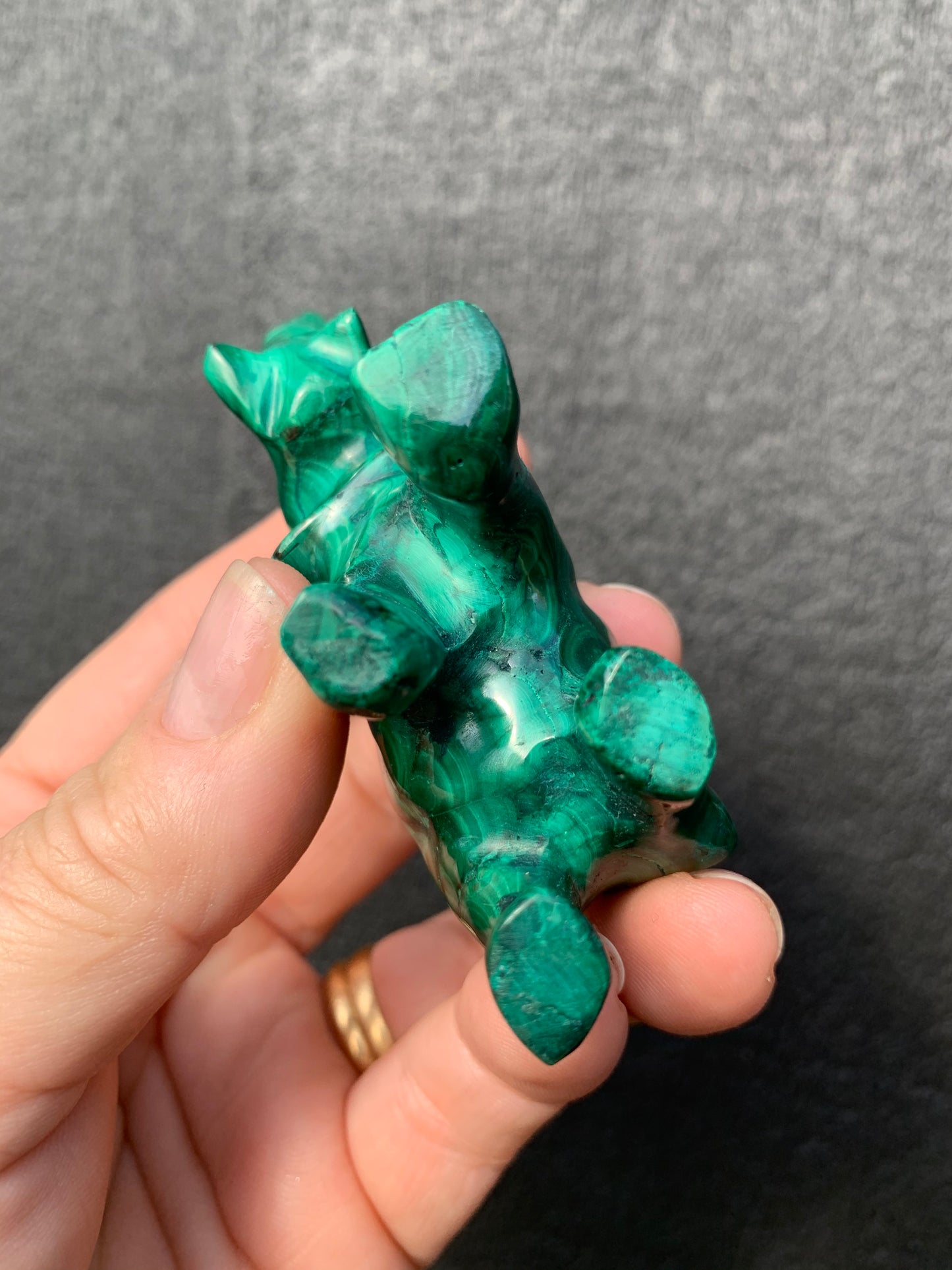 Malachite Carved Elephant