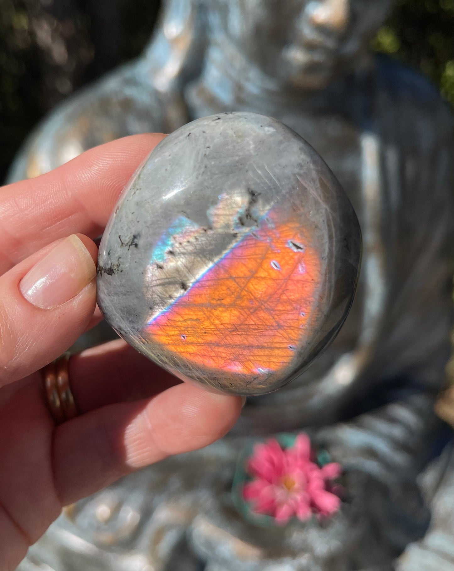 Labradorite/Spectrolite Palm Stone