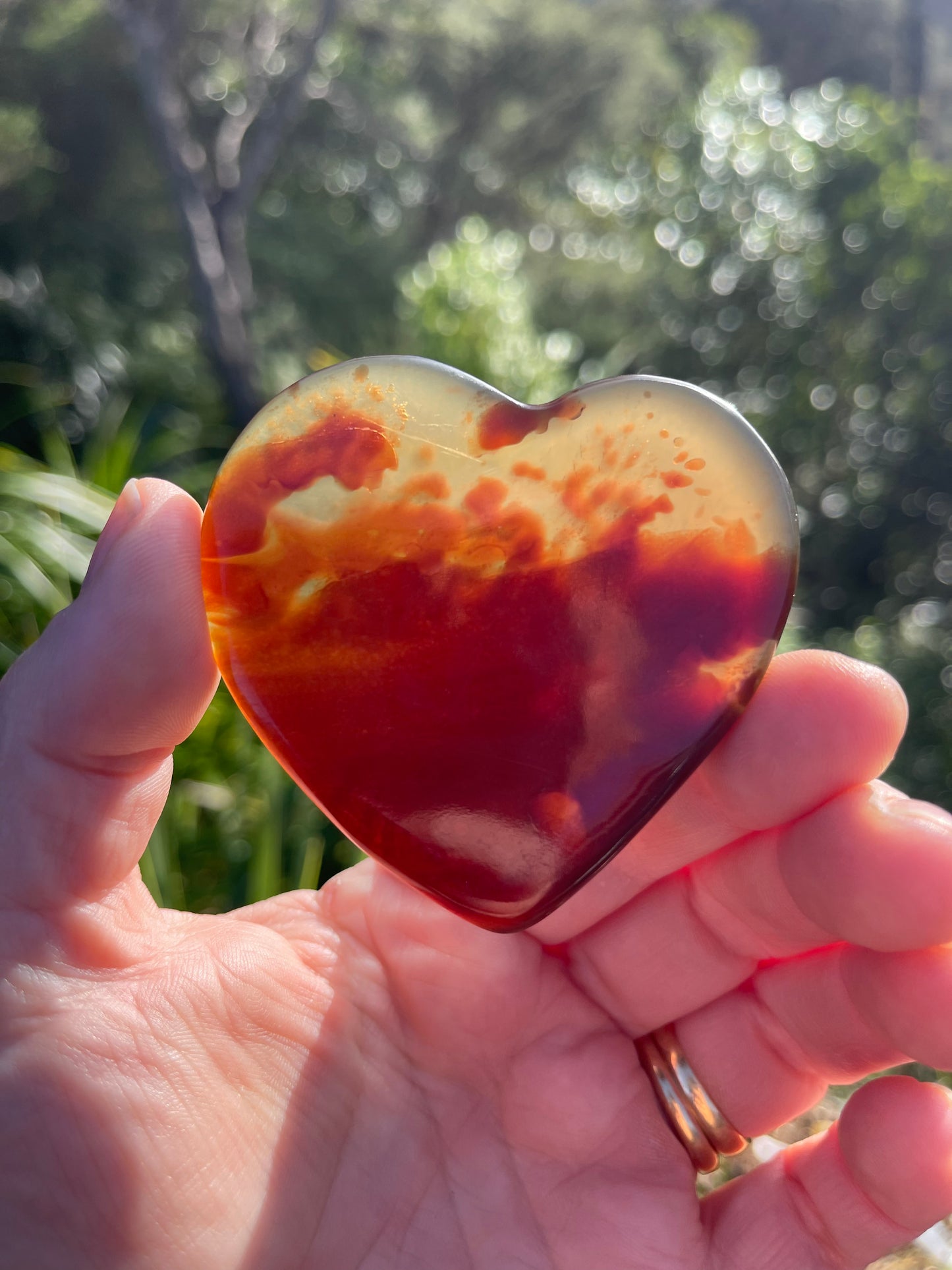 Blue Amber Heart
