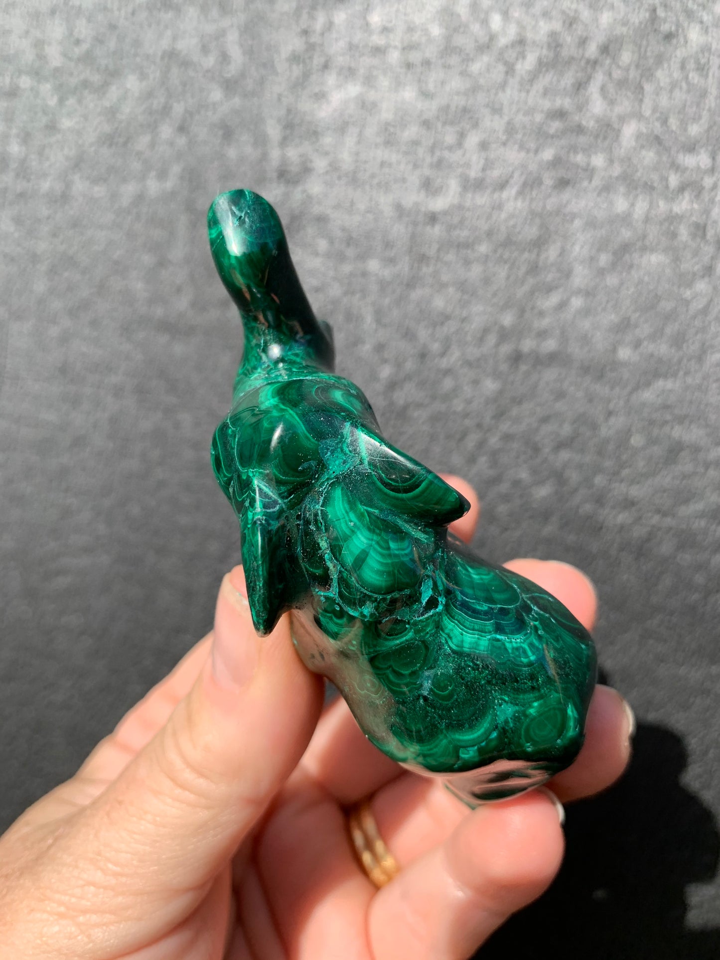 Malachite Carved Elephant