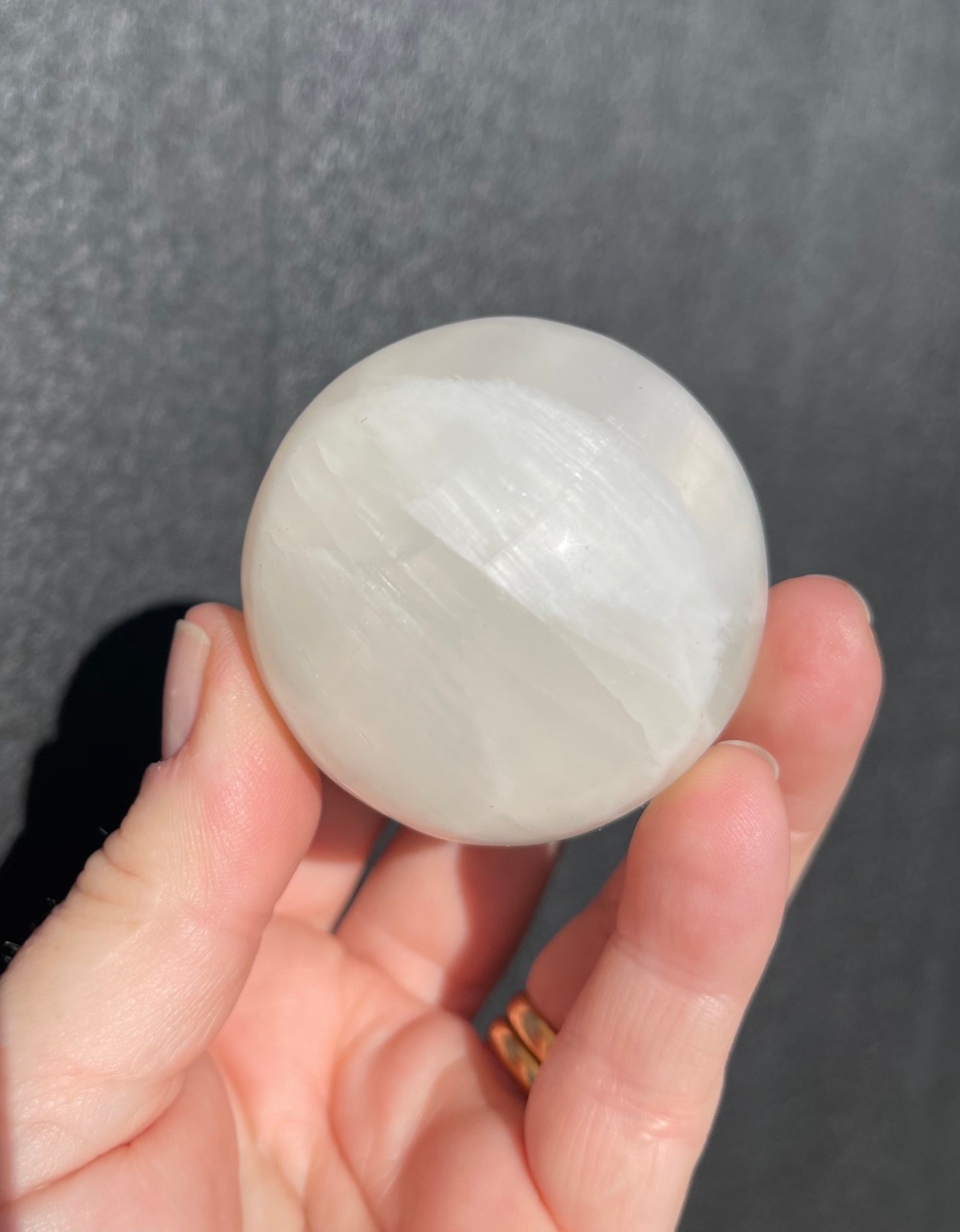 White Calcite Sphere